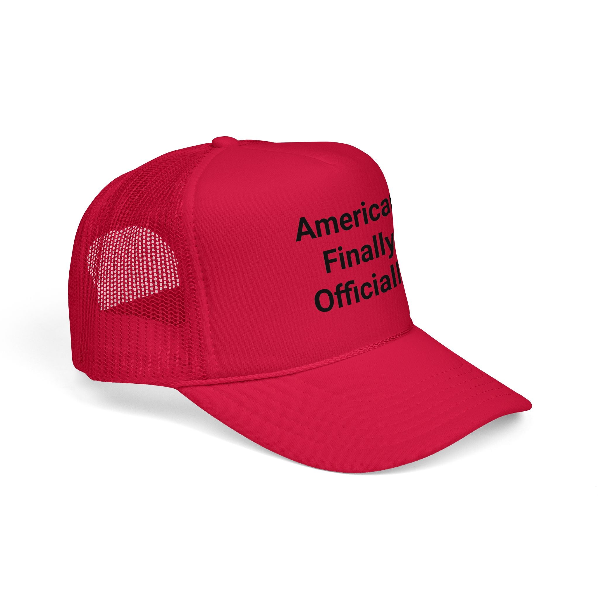 American. Finally. Officially. - Trucker Hat for New US Citizens