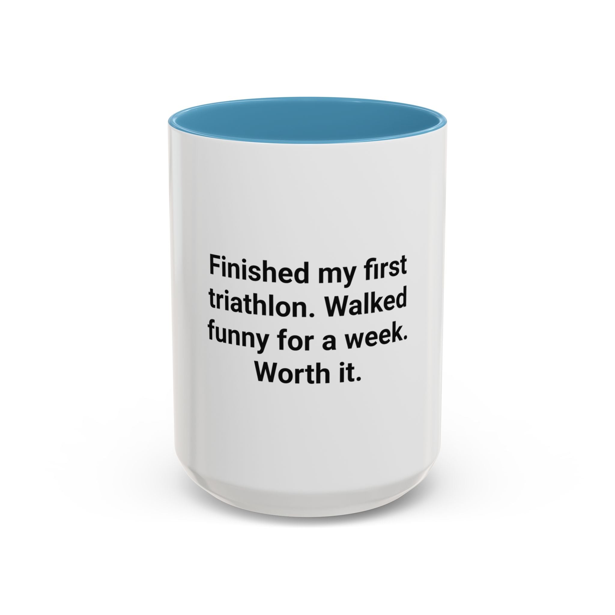 Finished My First Triathlon - Accent Mug for New Triathletes