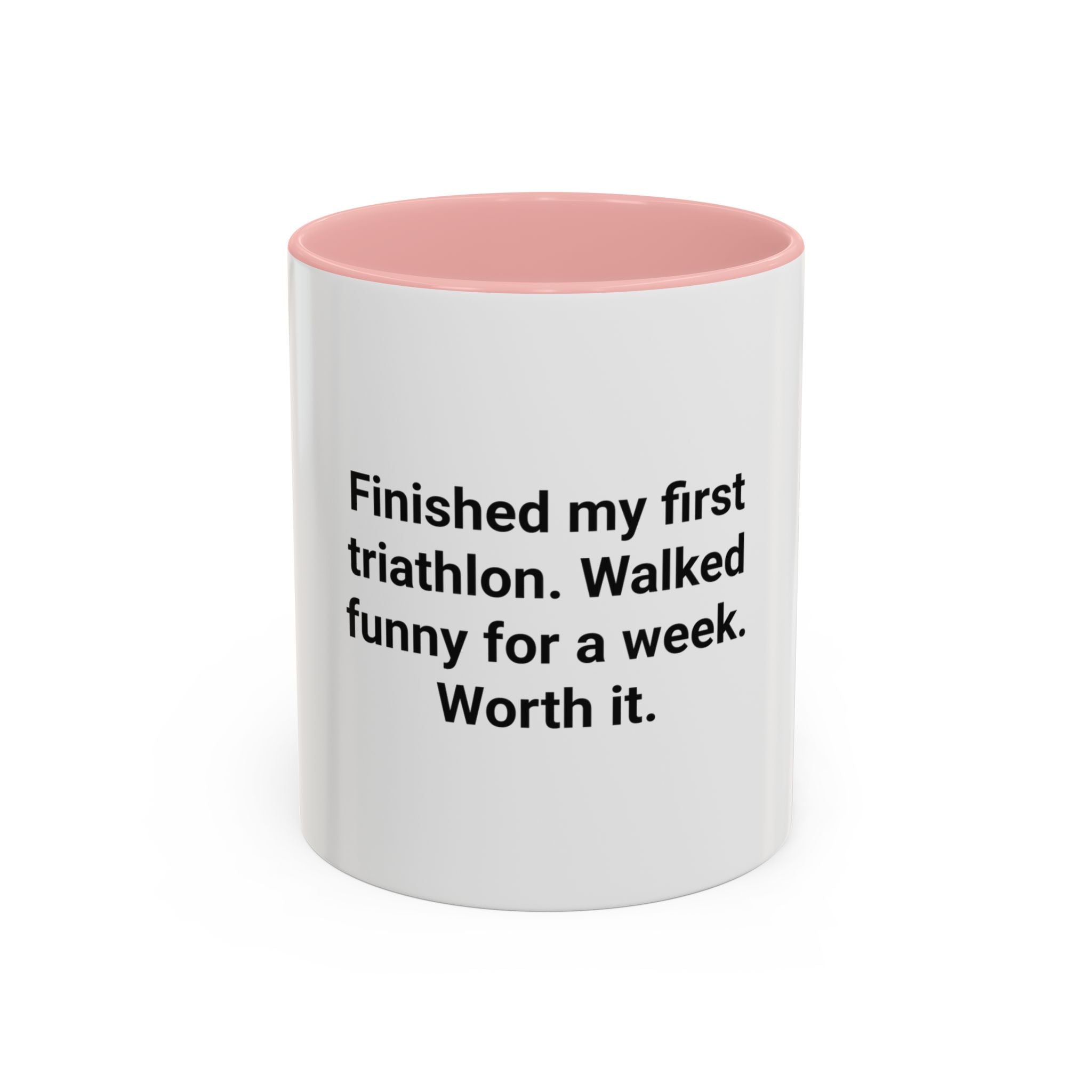 Finished My First Triathlon - Accent Mug for New Triathletes