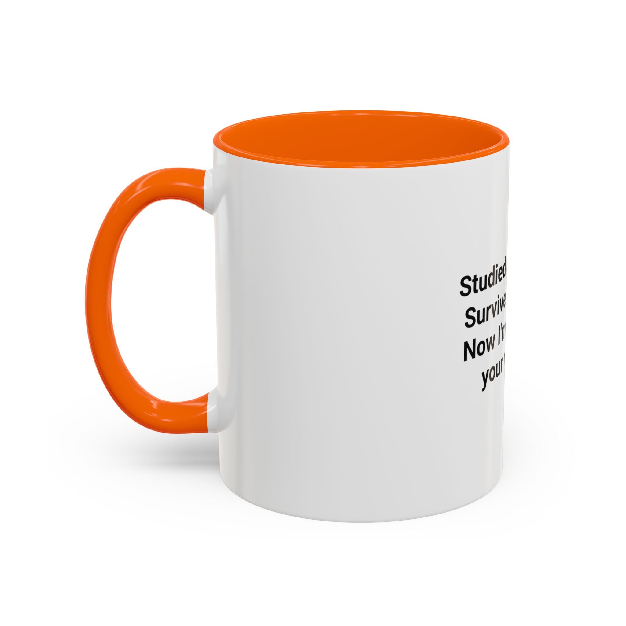 Studied the Science, Survived the Exam - Accent Mug for New Personal Trainers