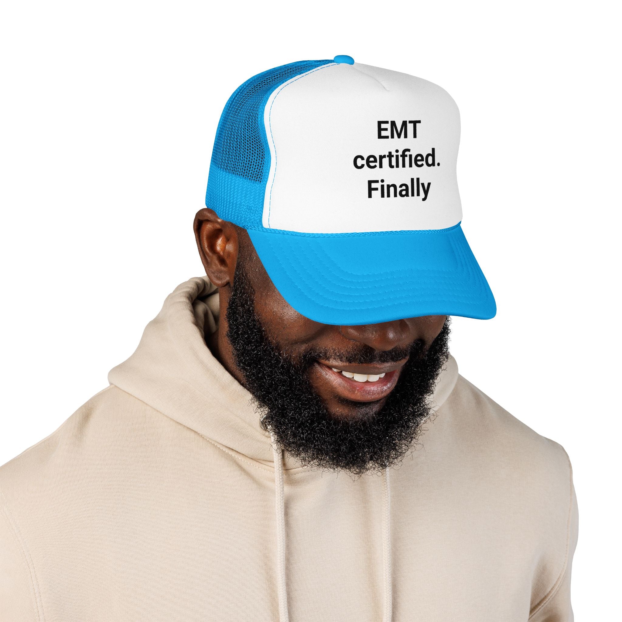 EMT Certified. Finally - Trucker Hat for New EMT Gift