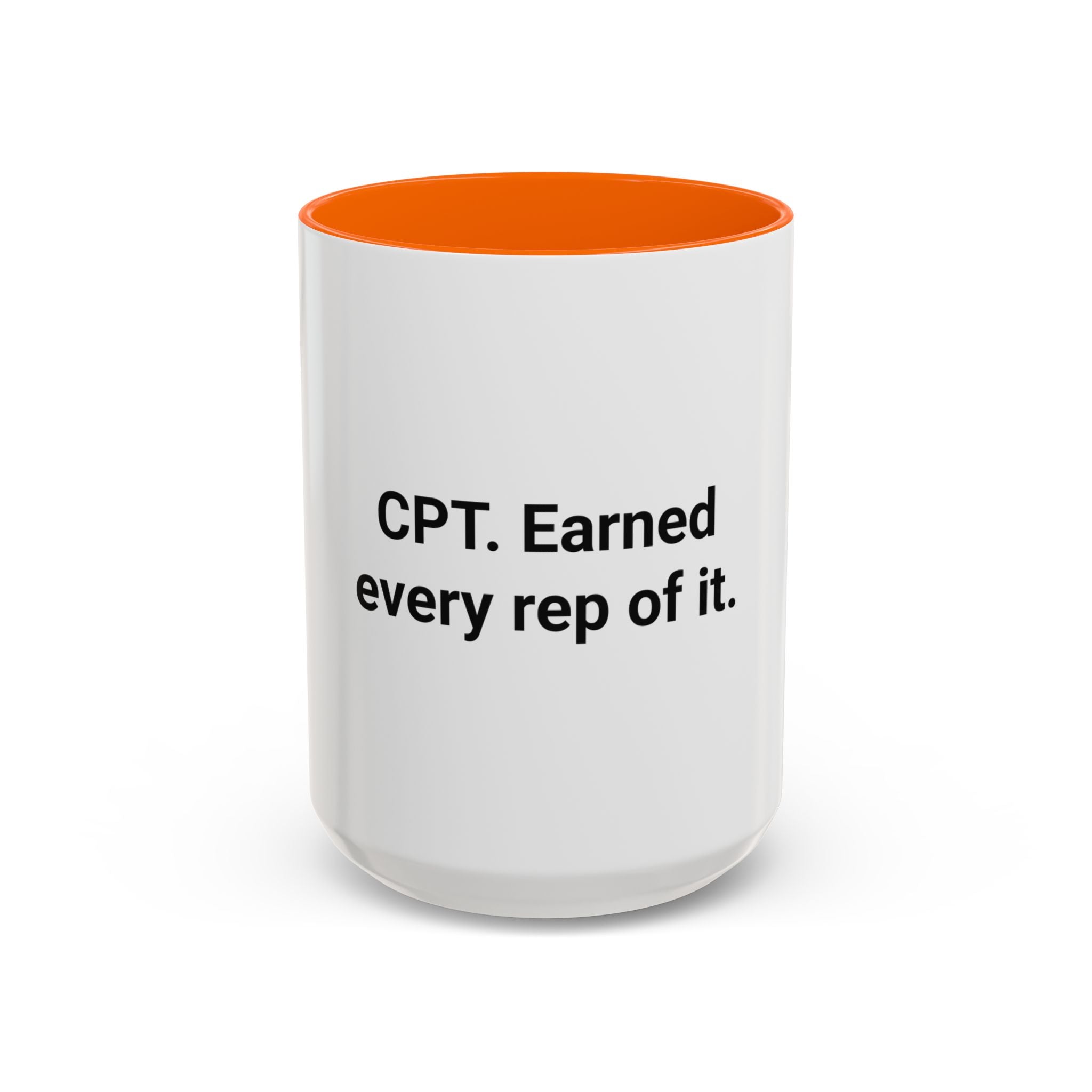 CPT. Earned Every Rep of It. - Accent Mug for New Personal Trainers
