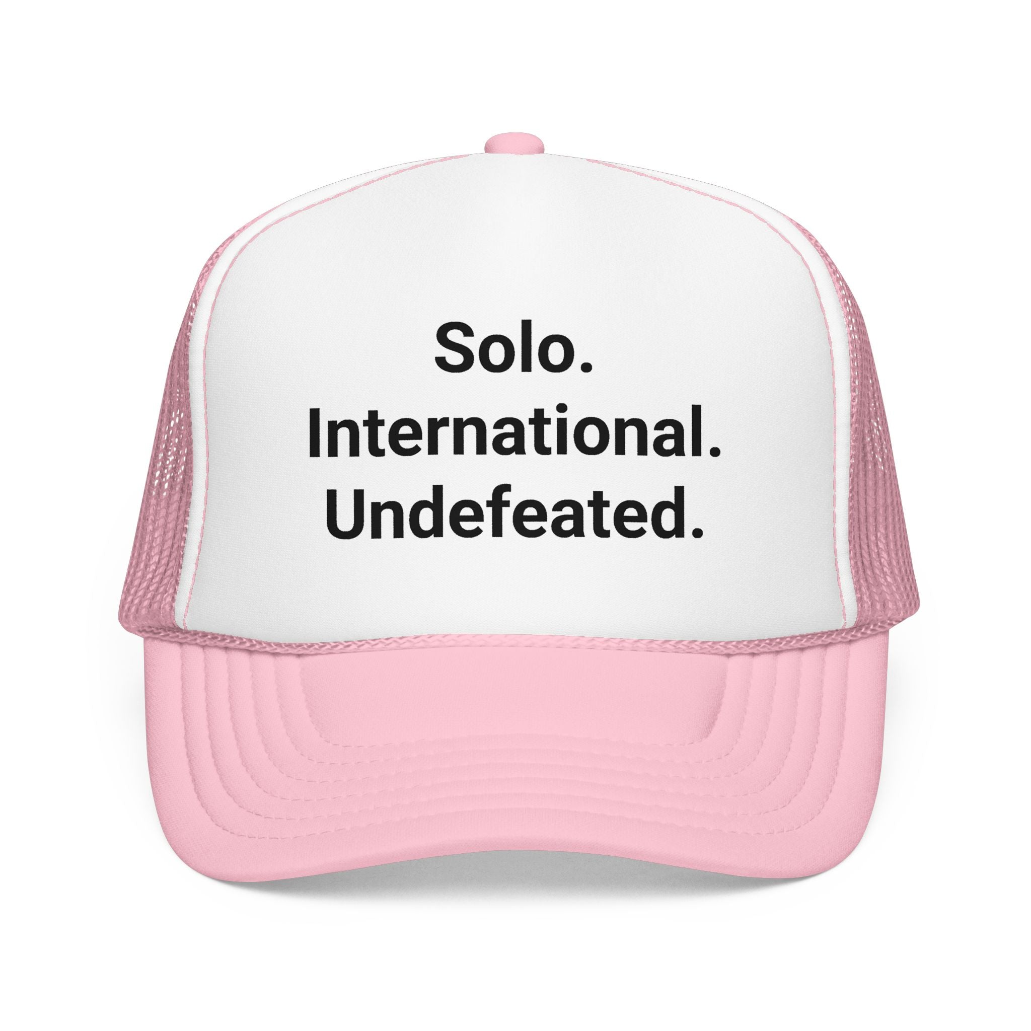Solo. International. Undefeated. - Trucker Hat for Solo Travelers