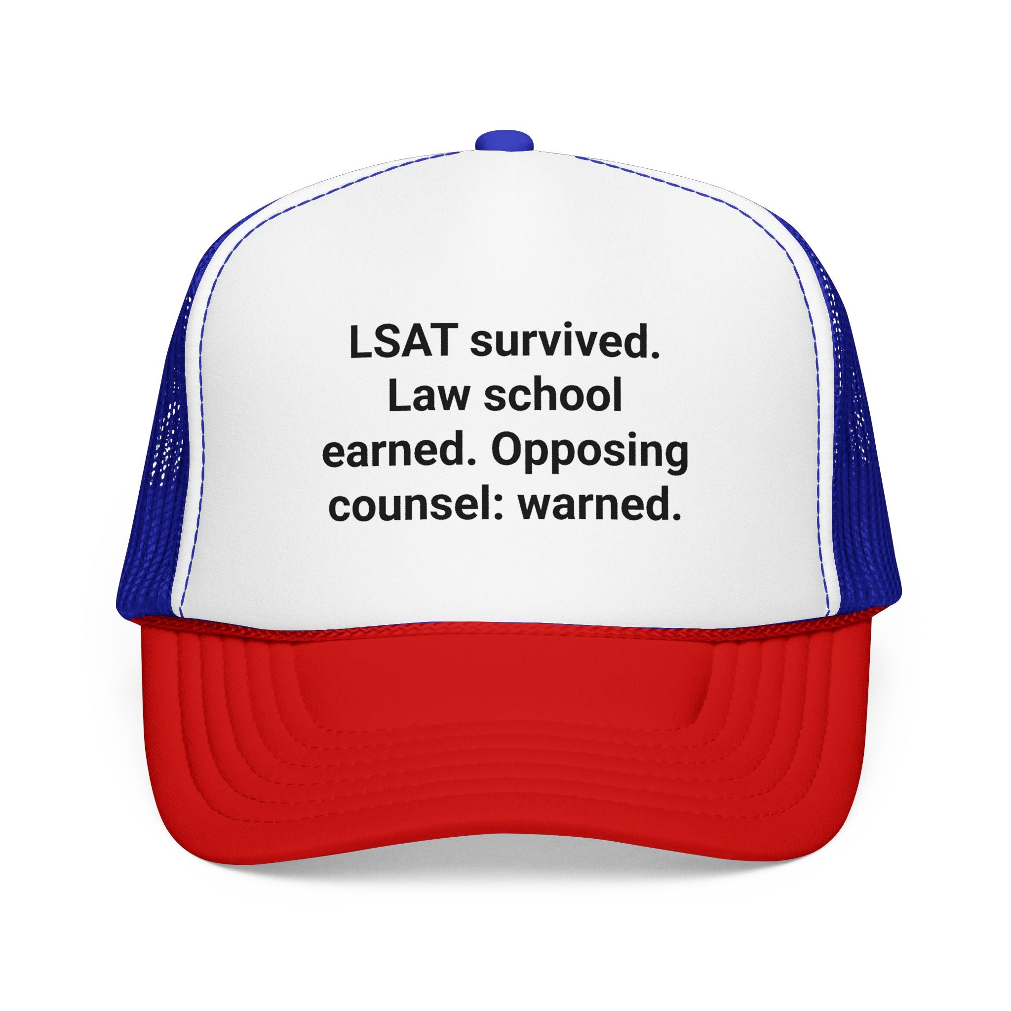 LSAT Survived Law School Earned - Trucker Hat for Law Students