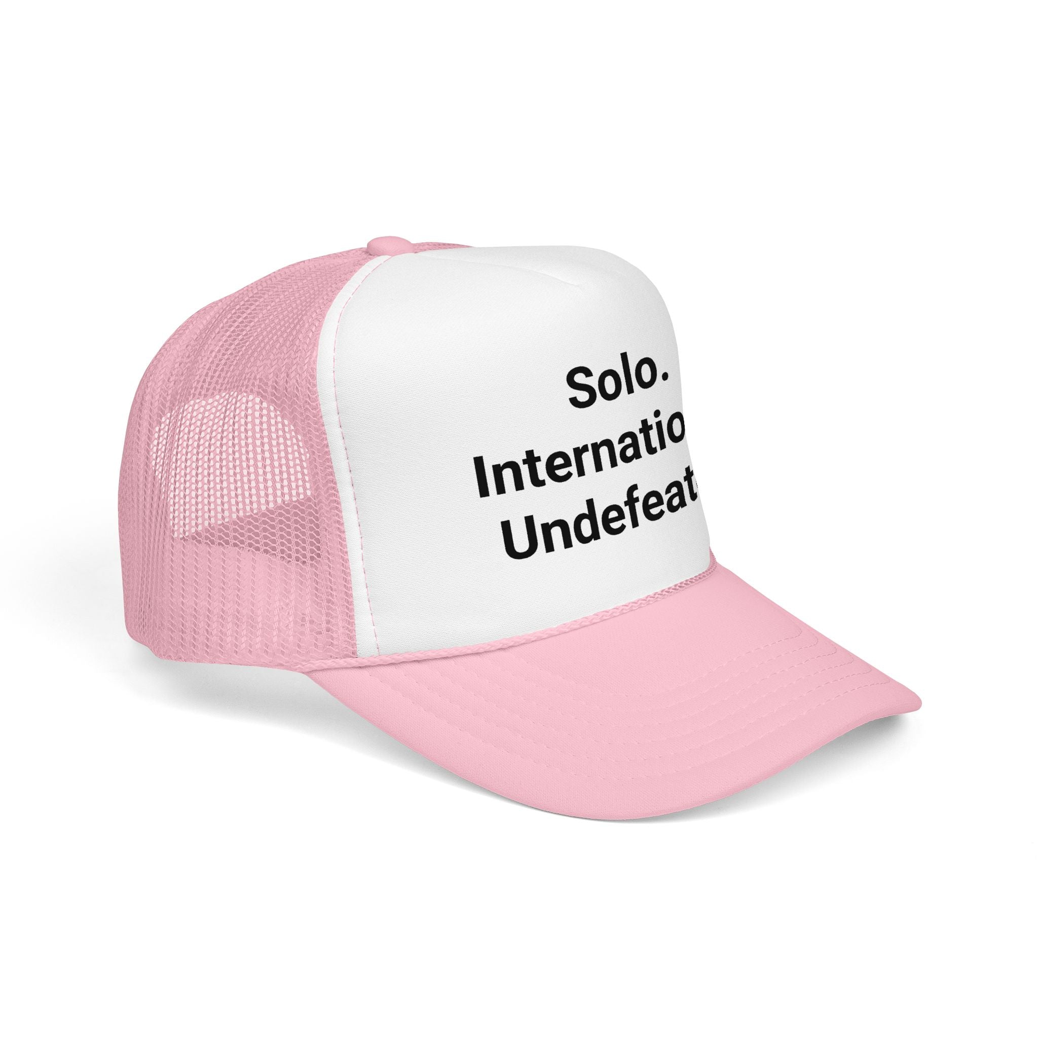 Solo. International. Undefeated. - Trucker Hat for Solo Travelers