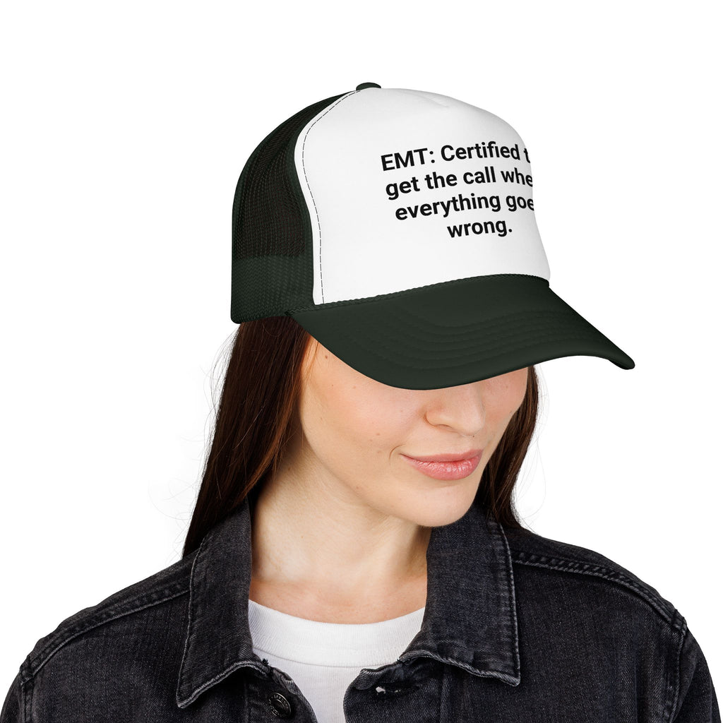 EMT Certified Trucker Hat - Gift for New EMT Certification