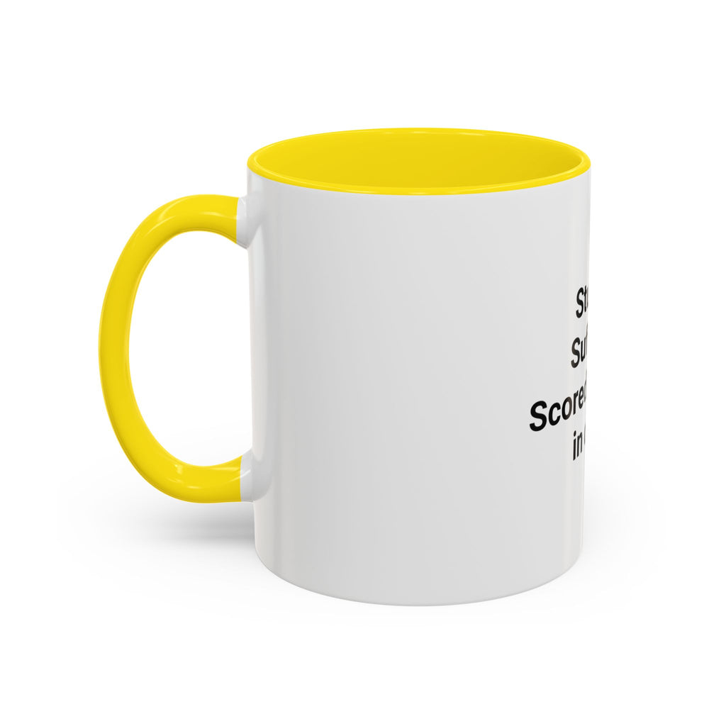 Studied. Suffered. Scored. See you in court. - Mug for LSAT Grads