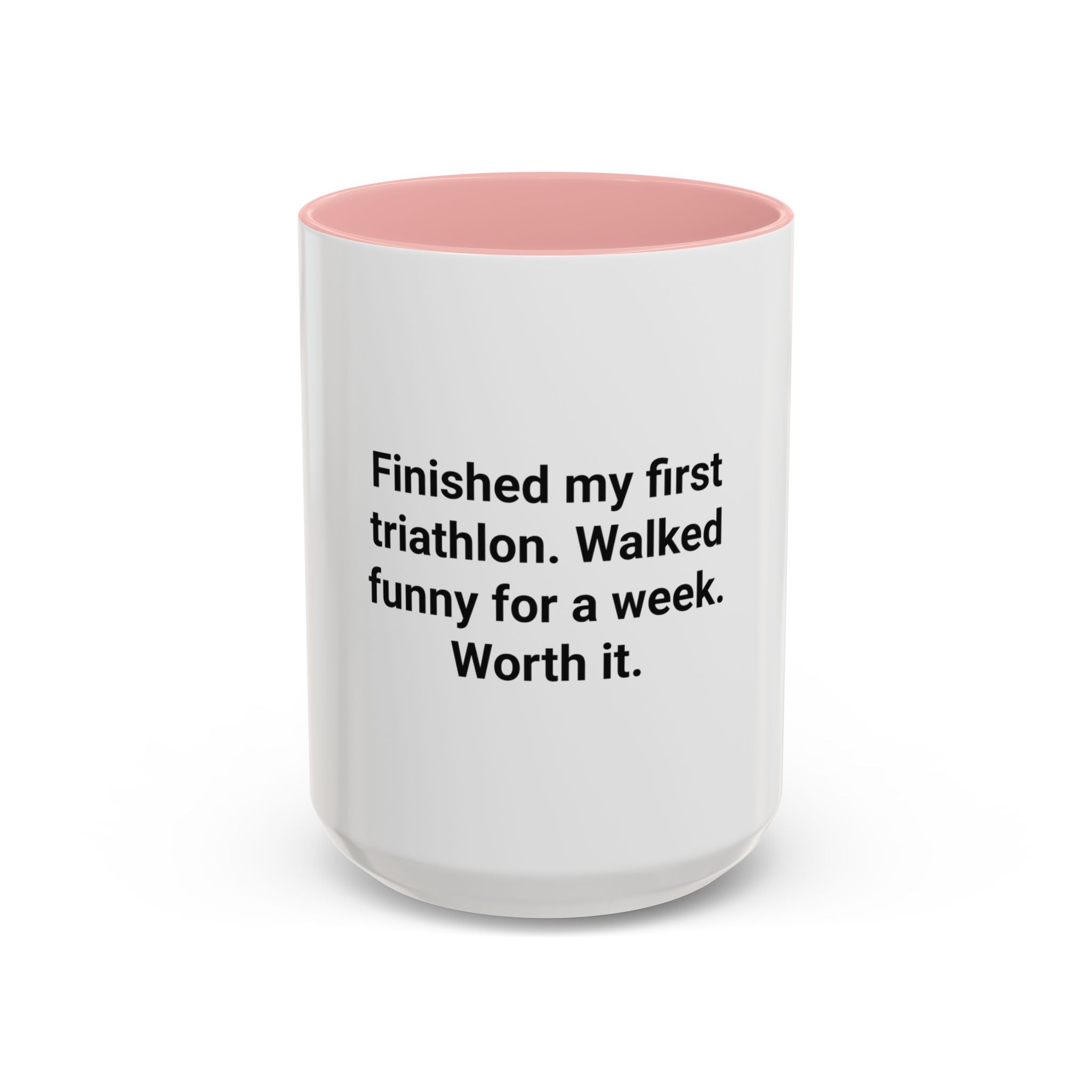 Finished My First Triathlon - Accent Mug for New Triathletes