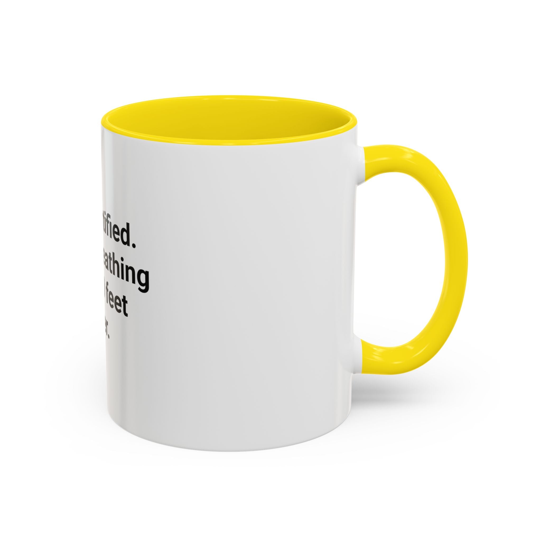 PADI Certified Finally Breathing Easy 60 Feet Under - Accent Mug for New Scuba Divers