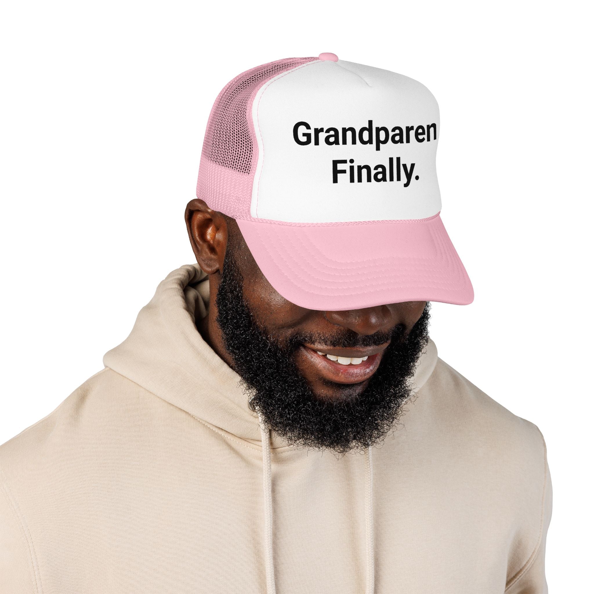 Grandparent. Finally. - Trucker Hat for New Grandparents