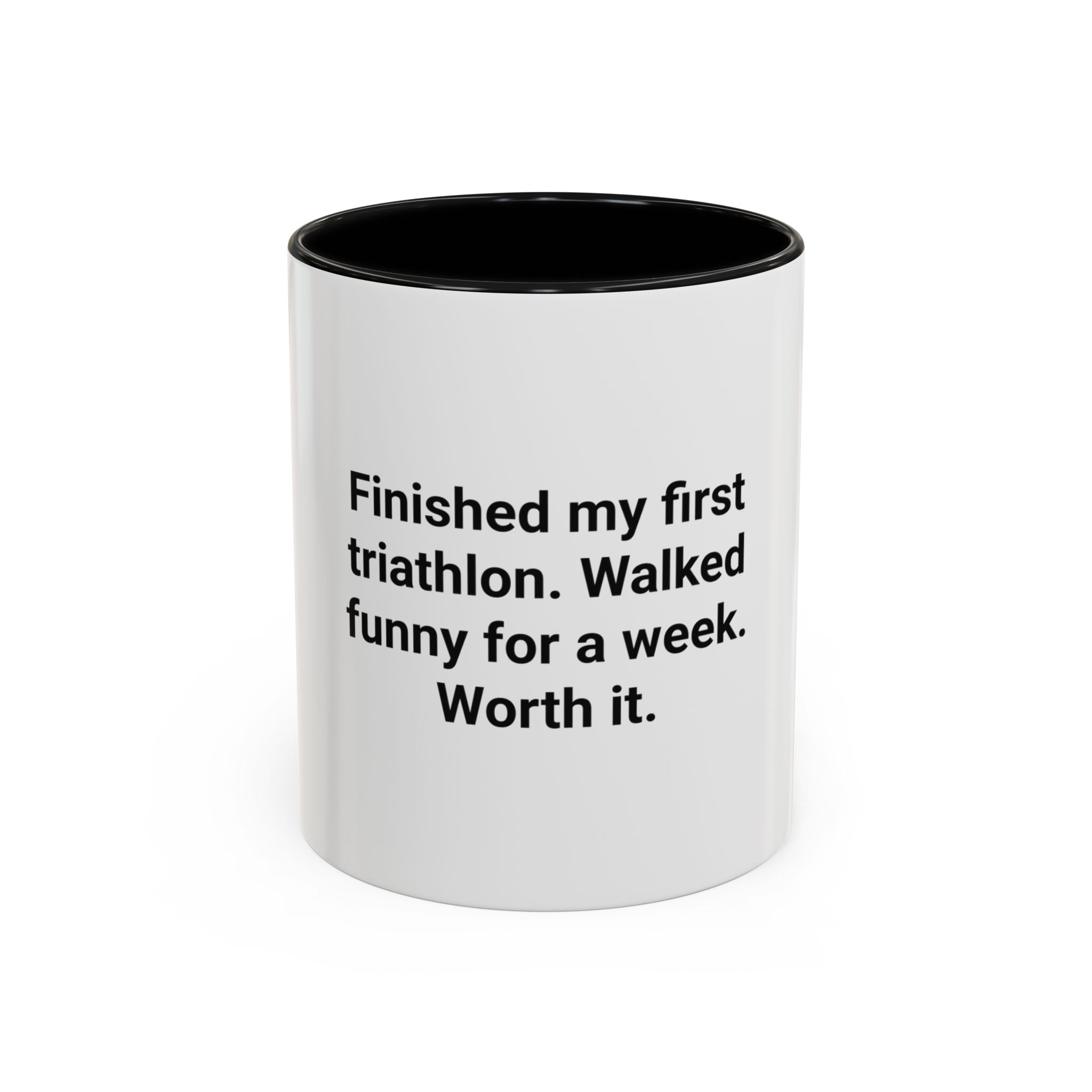 Finished My First Triathlon - Accent Mug for New Triathletes