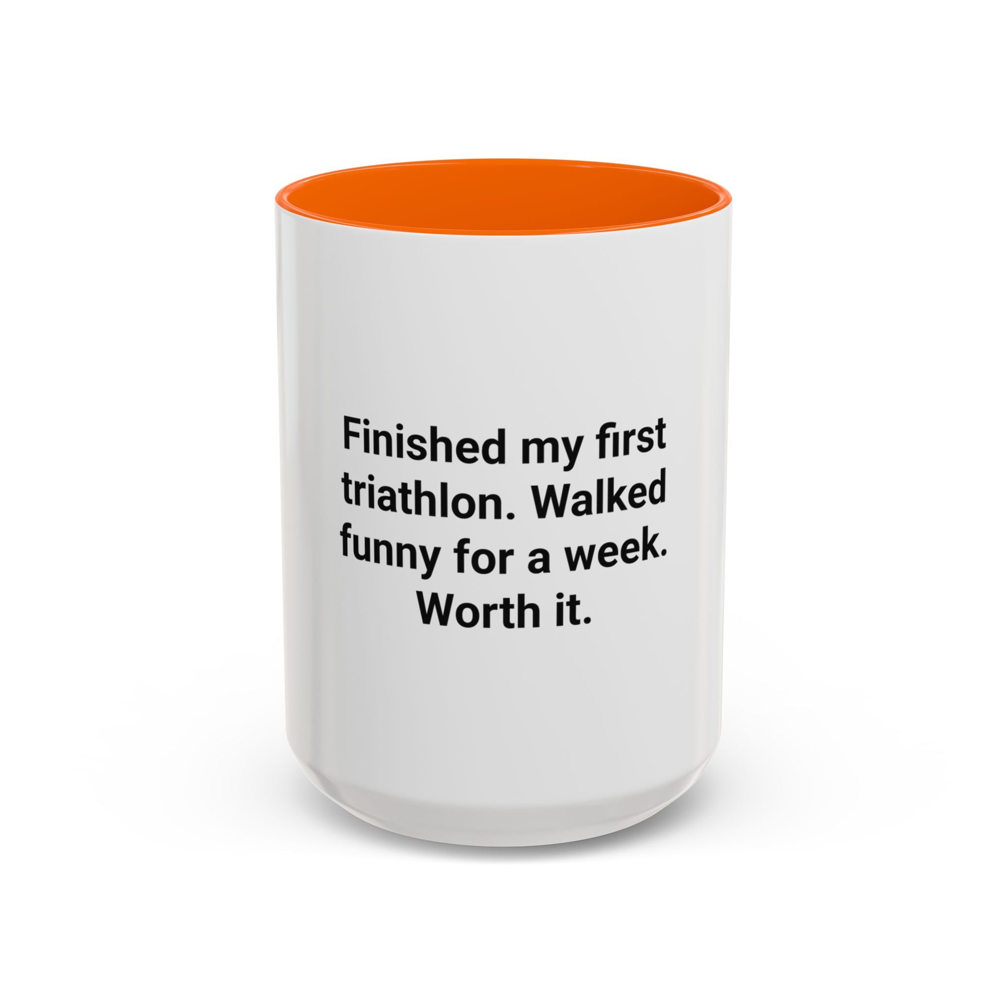 Finished My First Triathlon - Accent Mug for New Triathletes
