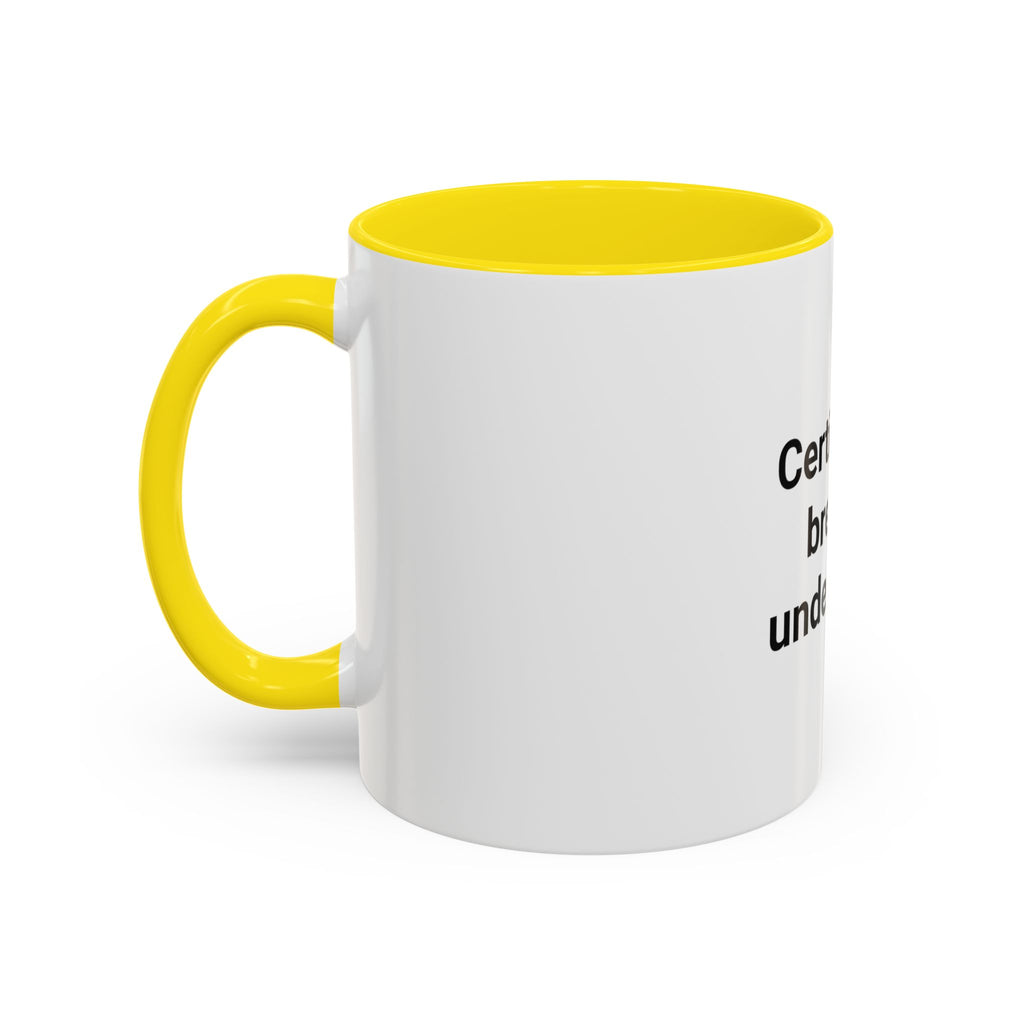 Certified to Breathe Underwater - Accent Mug for Scuba Divers