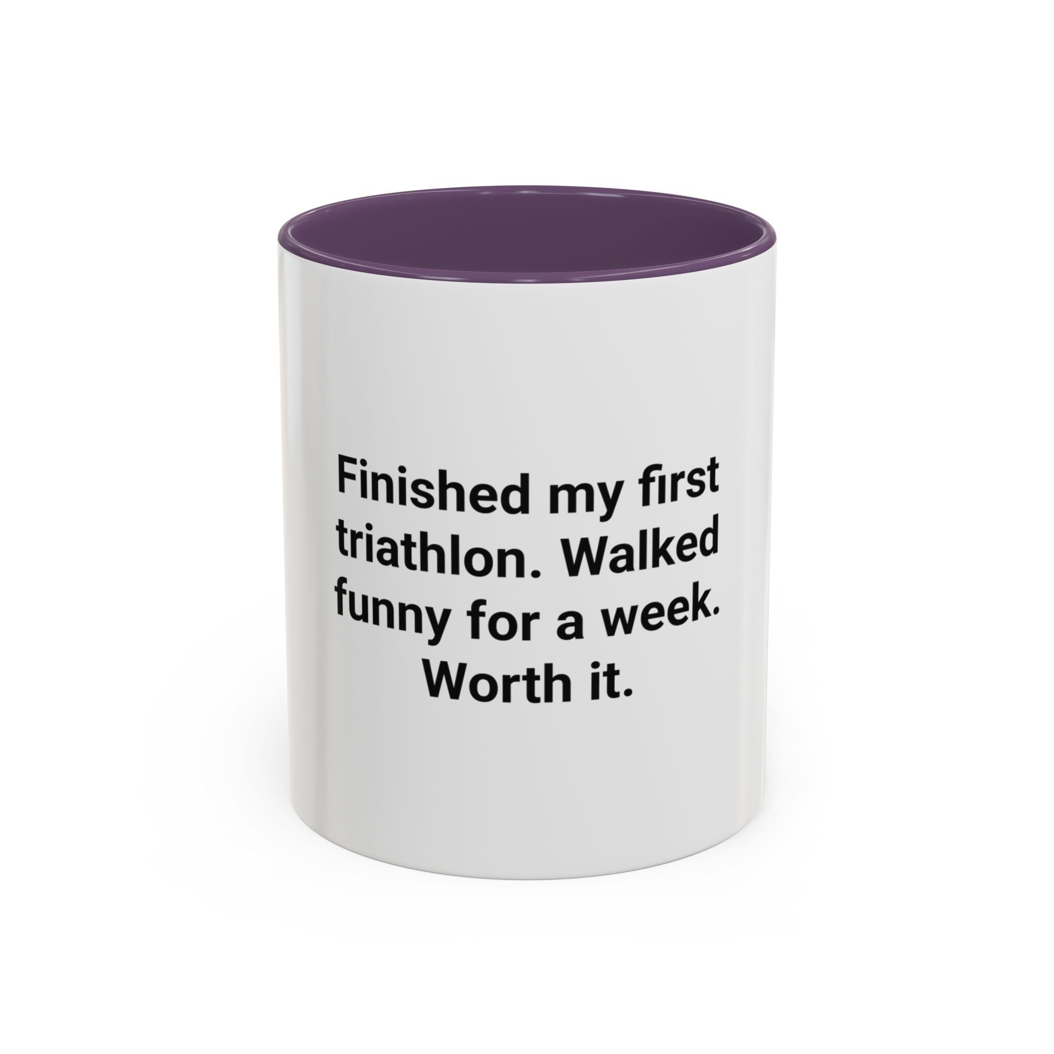 Finished My First Triathlon - Accent Mug for New Triathletes