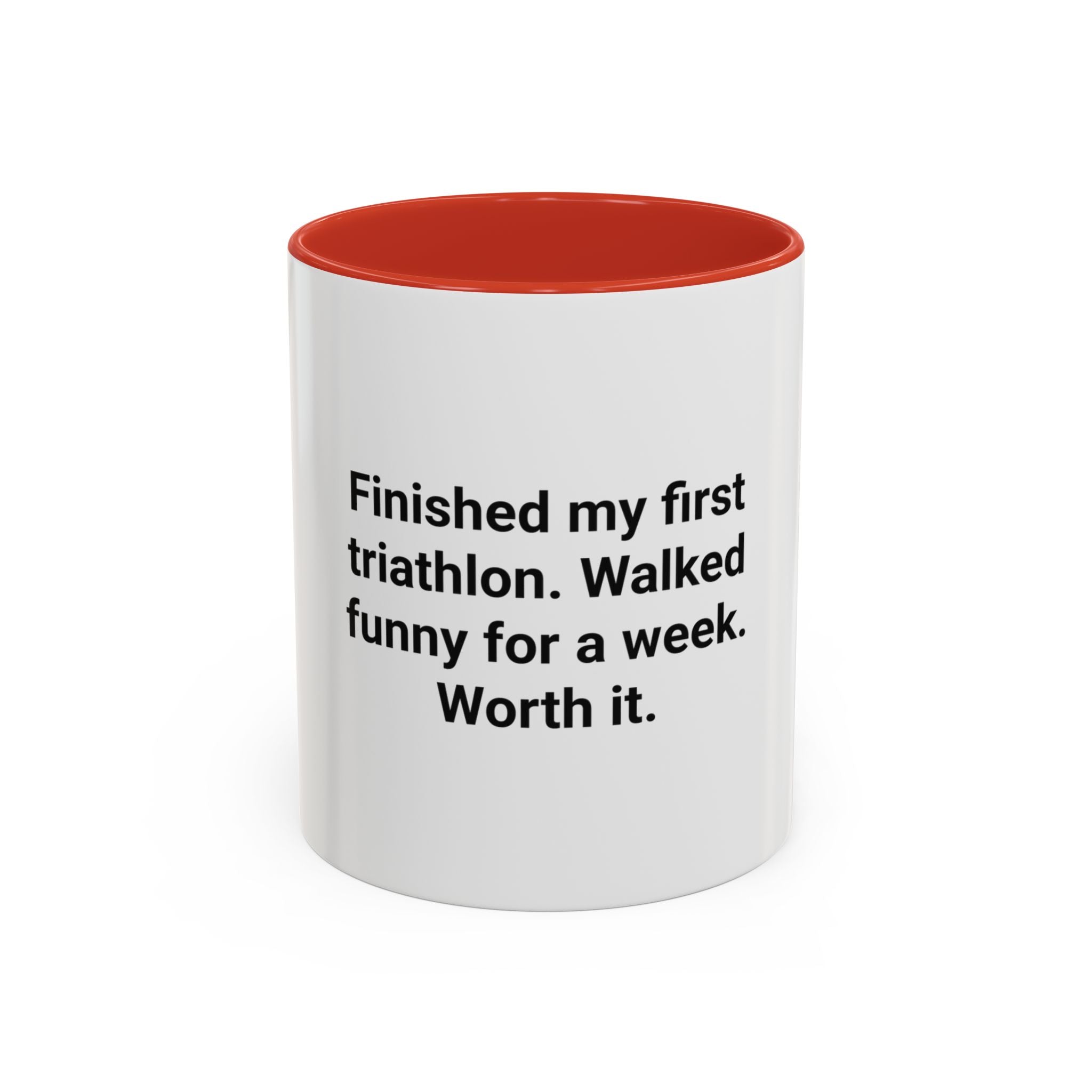 Finished My First Triathlon - Accent Mug for New Triathletes