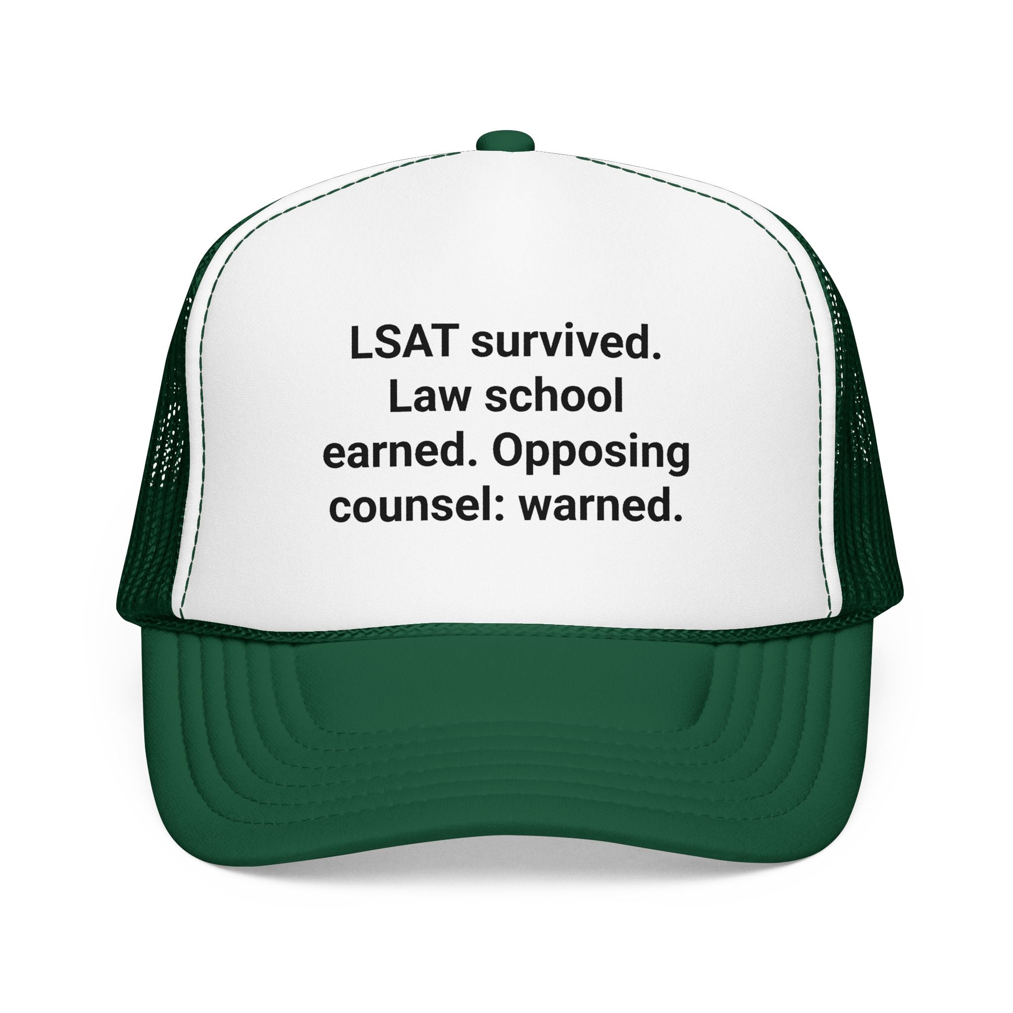 LSAT Survived Law School Earned - Trucker Hat for Law Students
