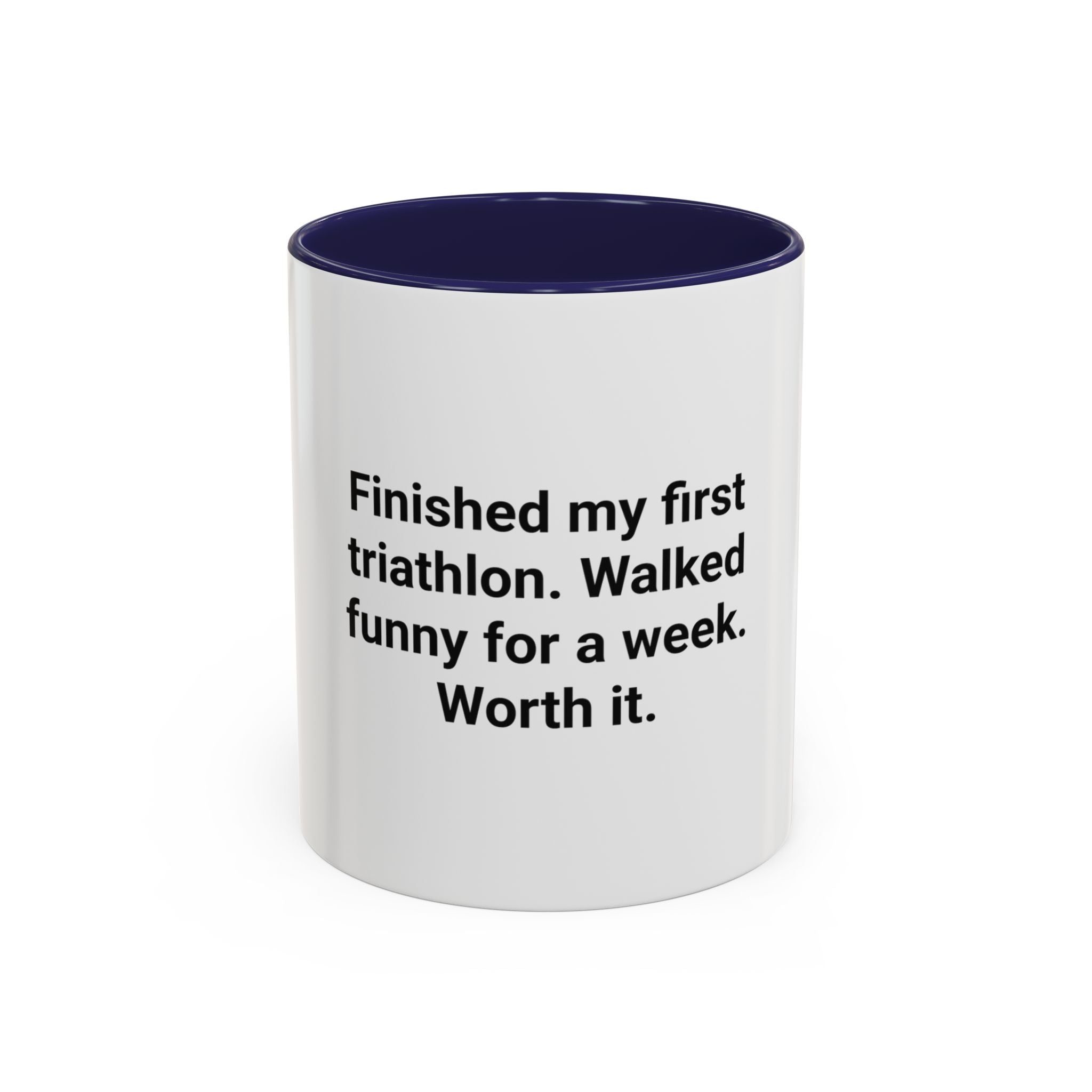 Finished My First Triathlon - Accent Mug for New Triathletes