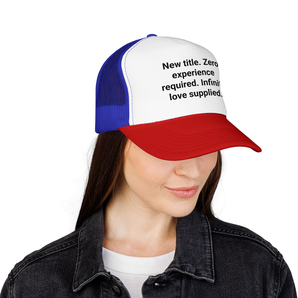 New Title. Zero Experience Required. - Trucker Hat for New Grandparents