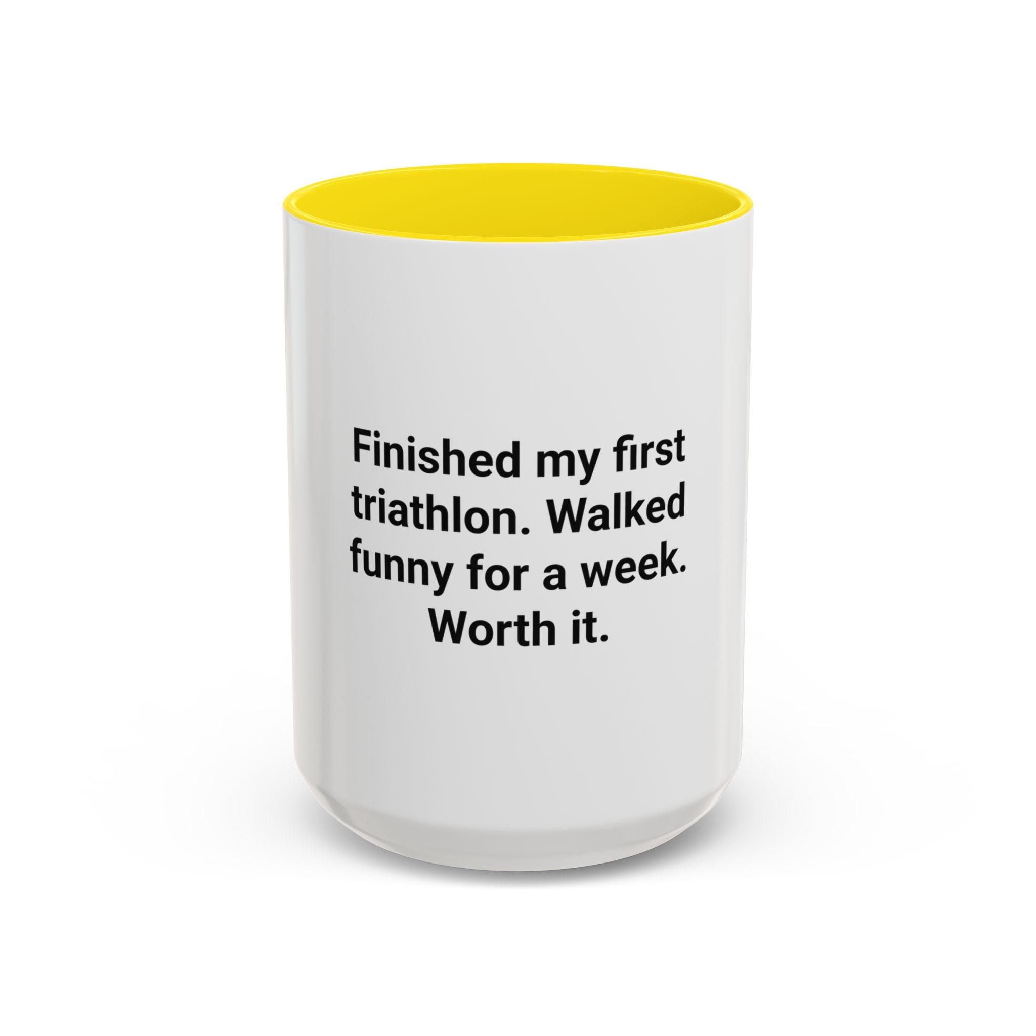 Finished My First Triathlon - Accent Mug for New Triathletes