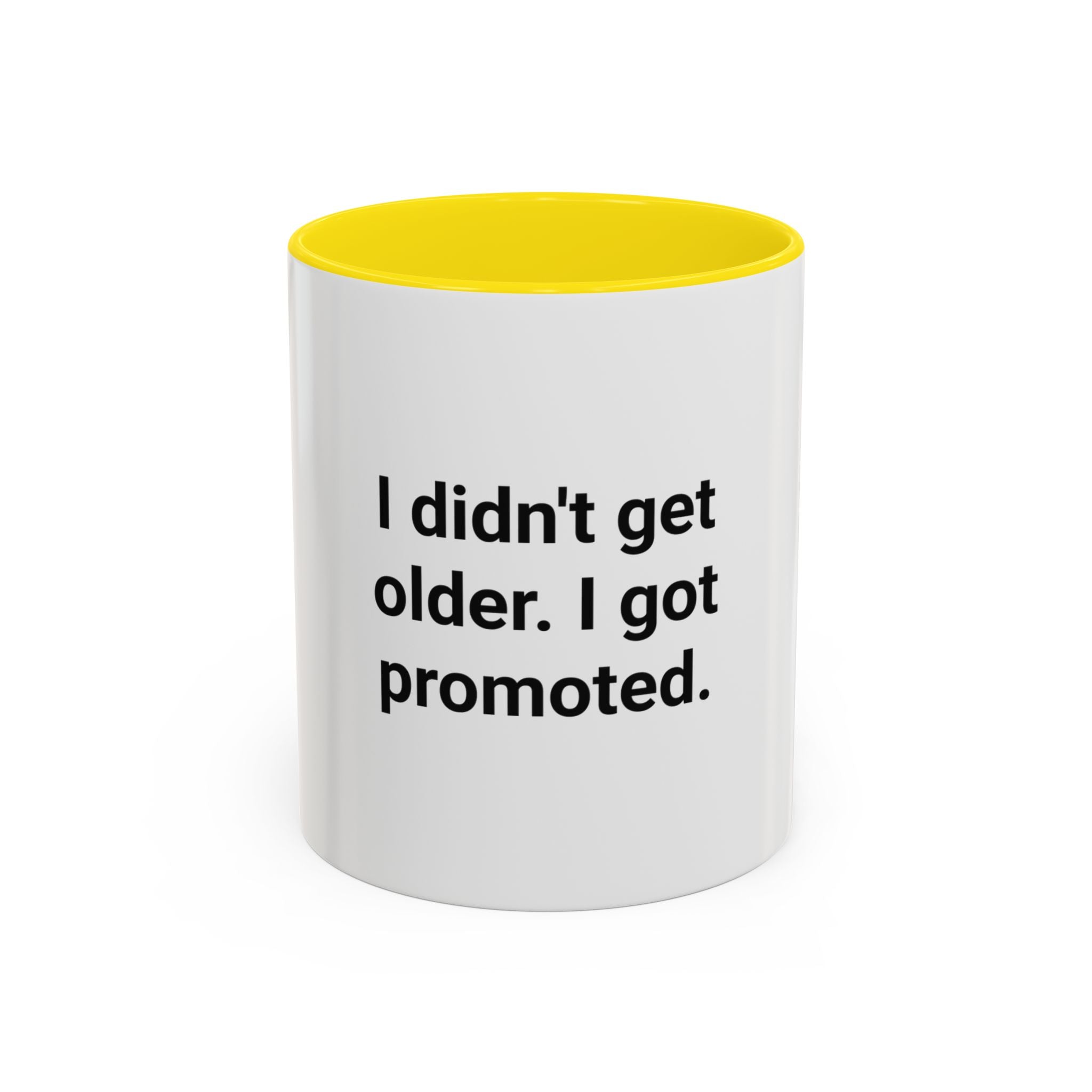 I Didn't Get Older I Got Promoted - Accent Mug for New Grandparents