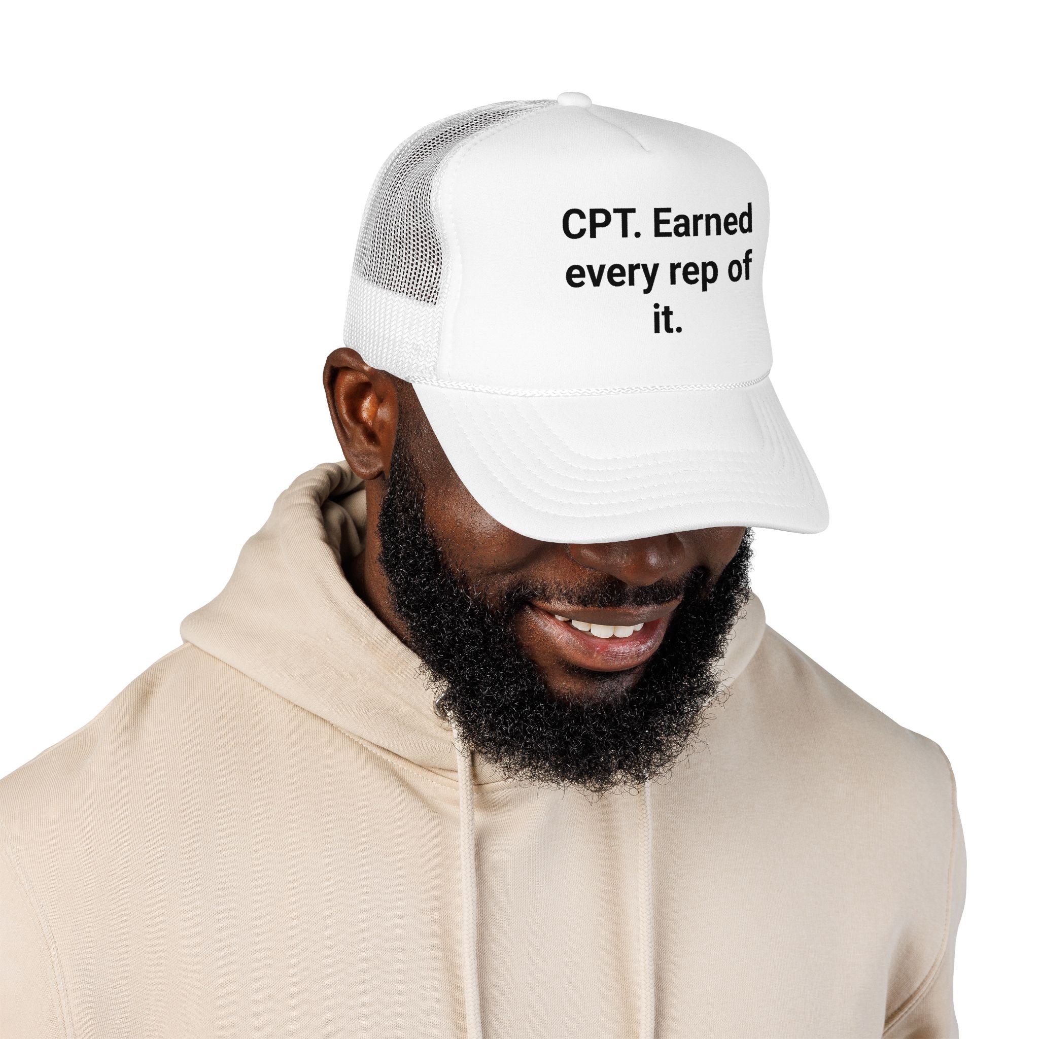 CPT. Earned Every Rep of It - Trucker Hat for New Personal Trainers