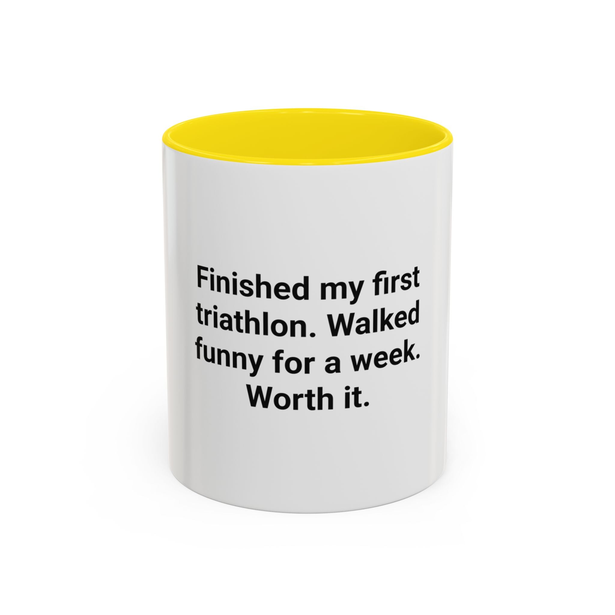 Finished My First Triathlon - Accent Mug for New Triathletes