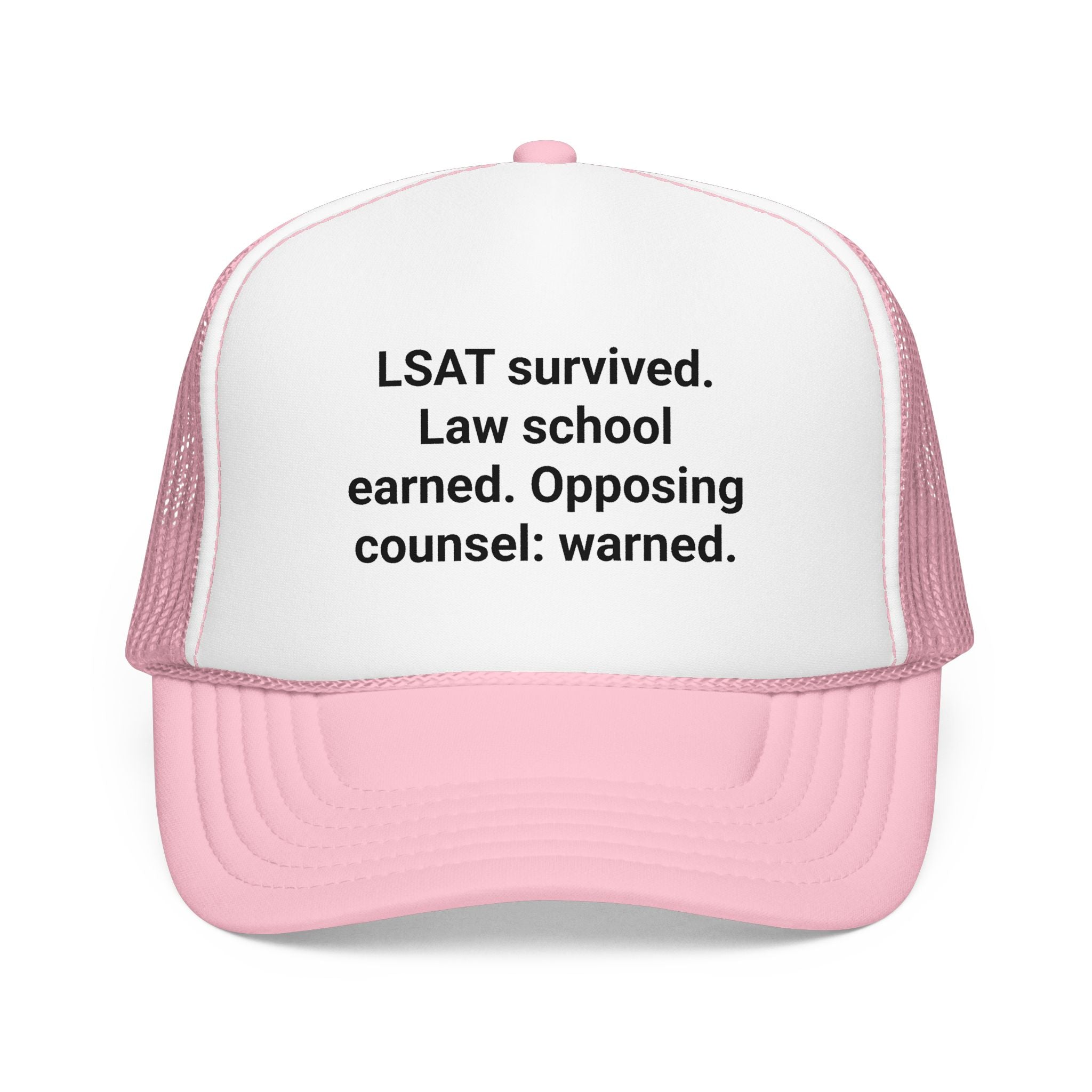 LSAT Survived Law School Earned - Trucker Hat for Law Students