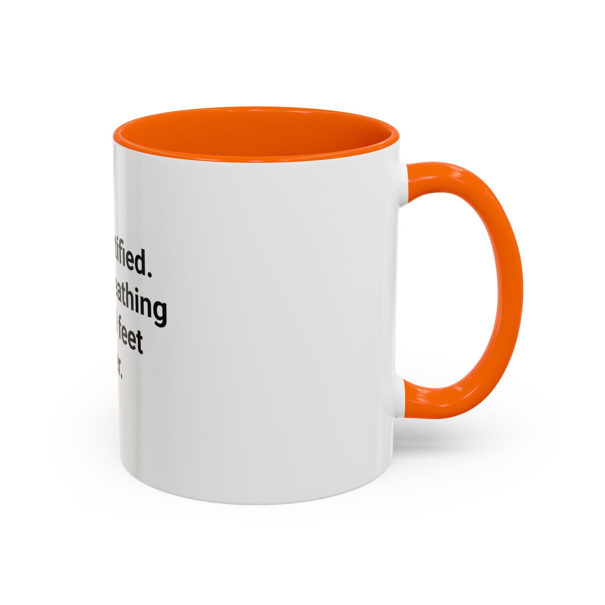 PADI Certified Finally Breathing Easy 60 Feet Under - Accent Mug for New Scuba Divers
