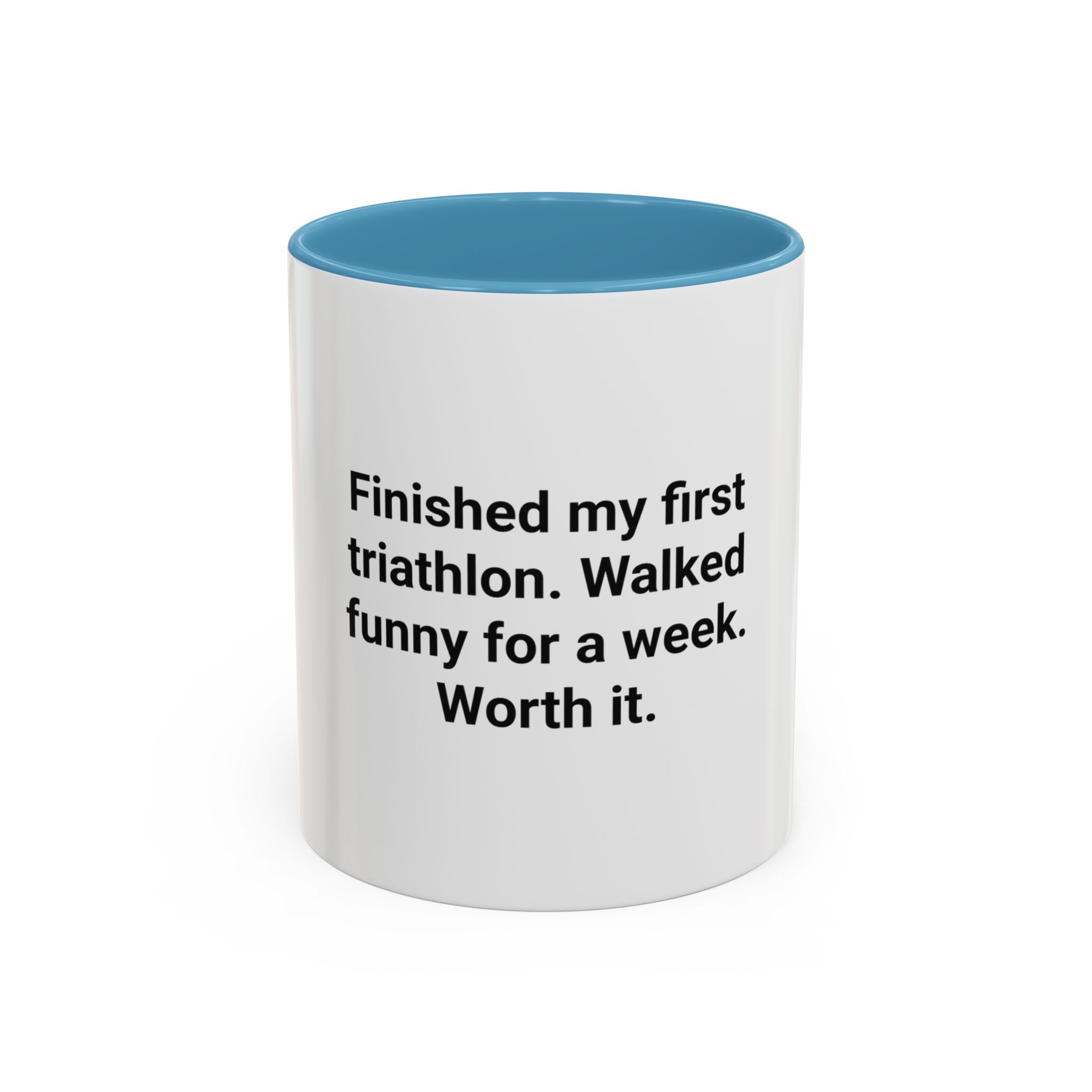 Finished My First Triathlon - Accent Mug for New Triathletes