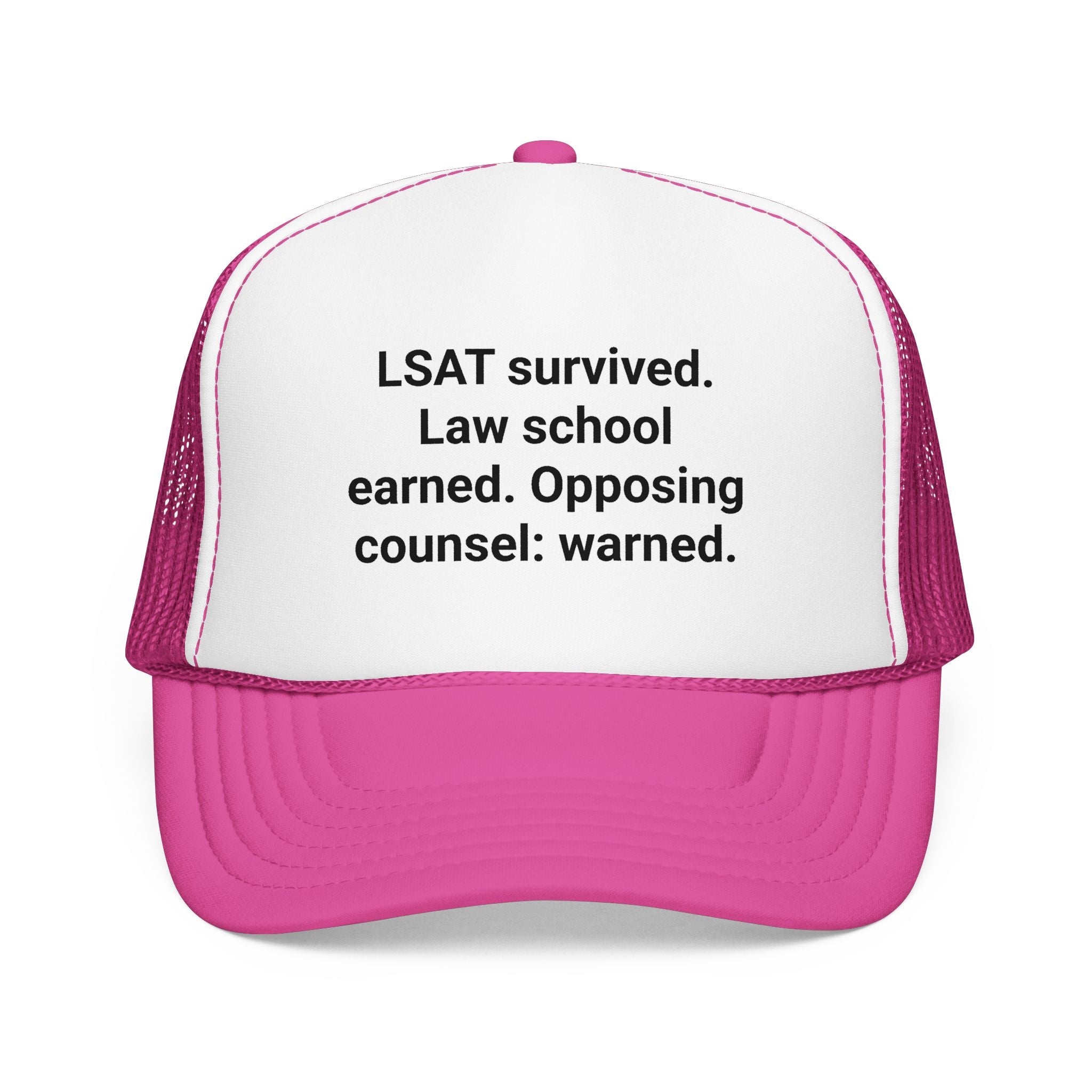 LSAT Survived Law School Earned - Trucker Hat for Law Students