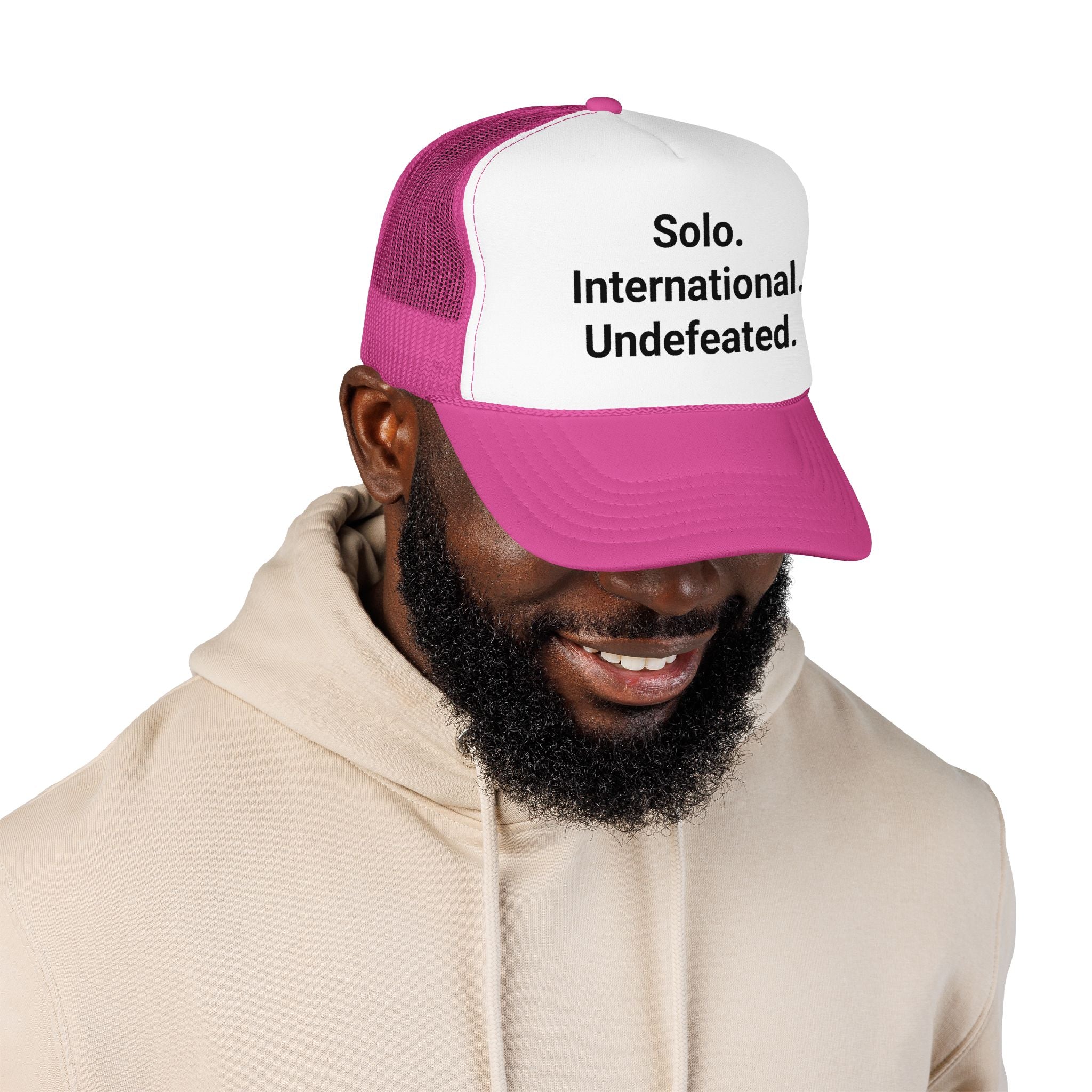 Solo. International. Undefeated. - Trucker Hat for Solo Travelers