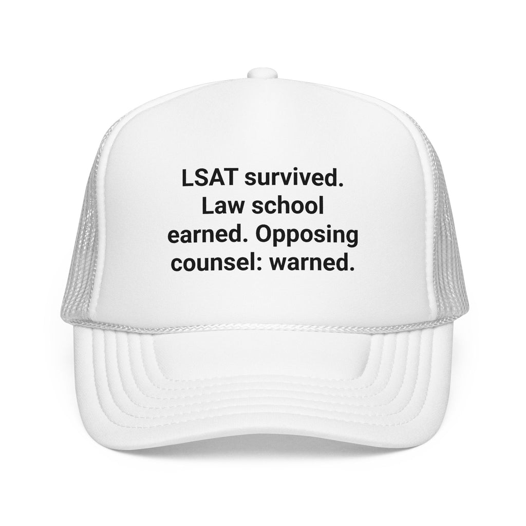 LSAT Survived Law School Earned - Trucker Hat for Law Students