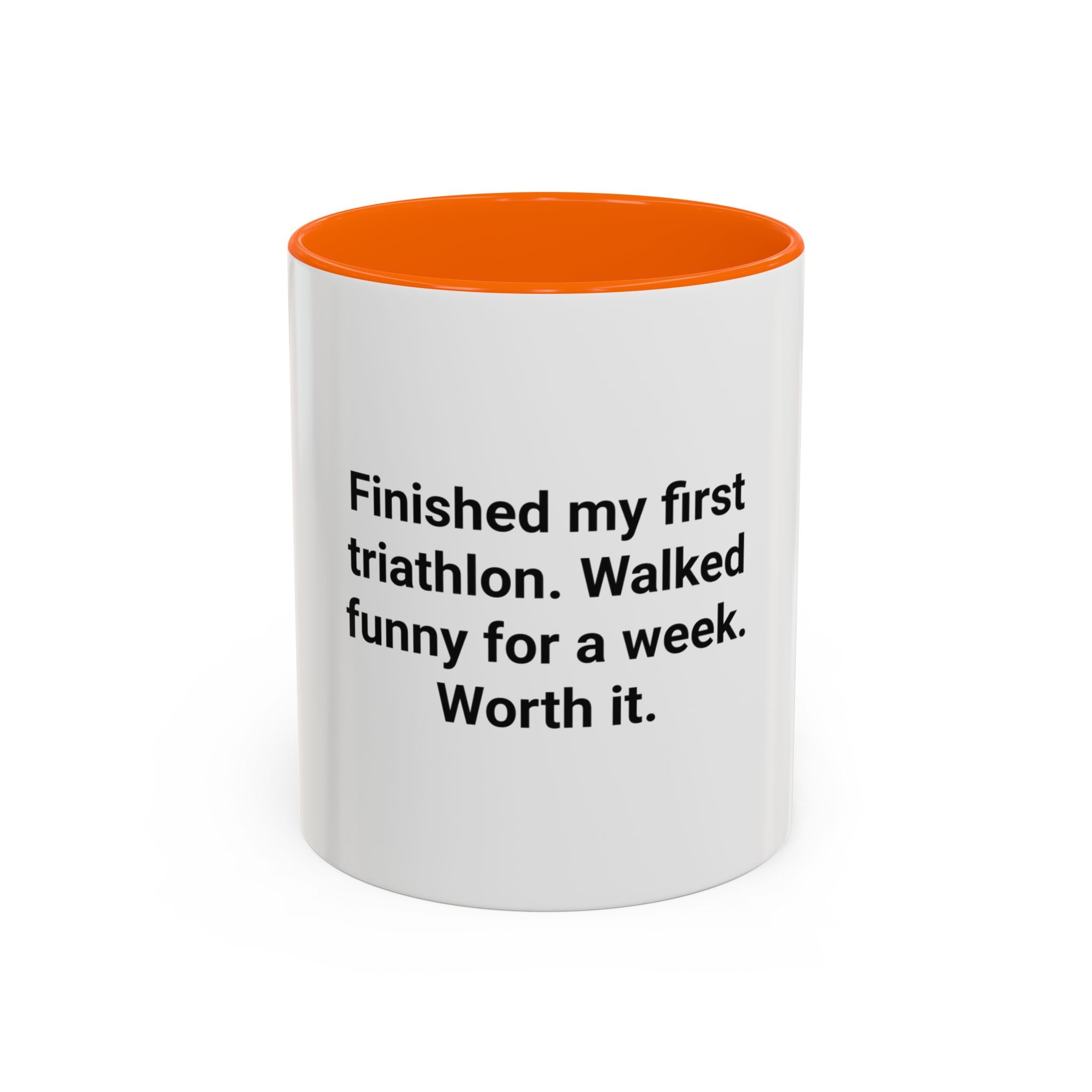 Finished My First Triathlon - Accent Mug for New Triathletes