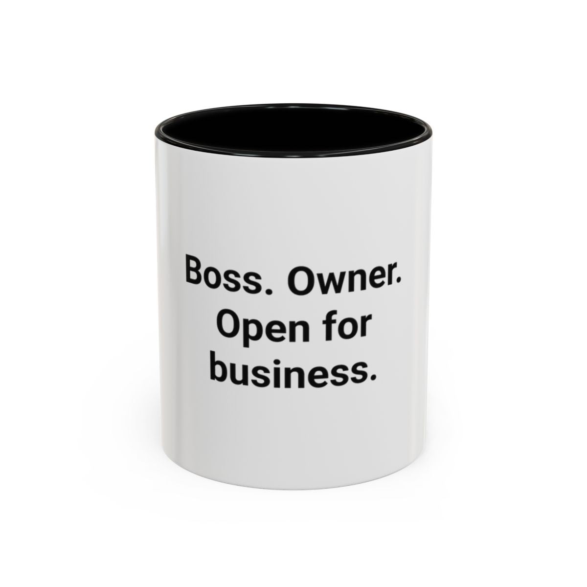 Boss. Owner. Open for Business. - Accent Mug for New Business Owners