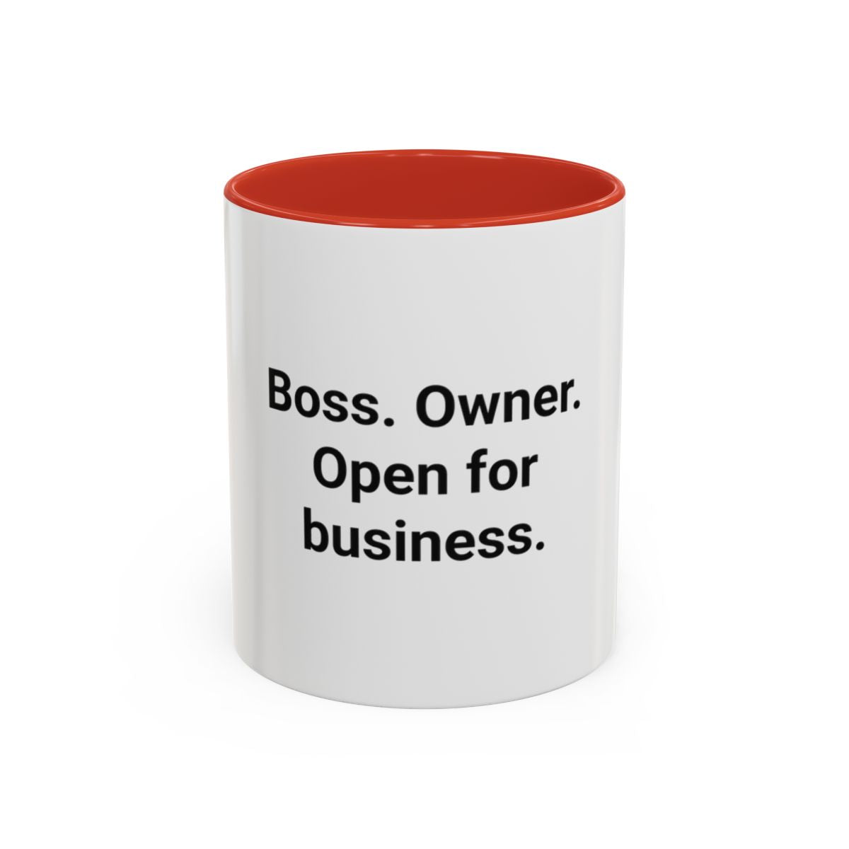 Boss. Owner. Open for Business. - Accent Mug for New Business Owners