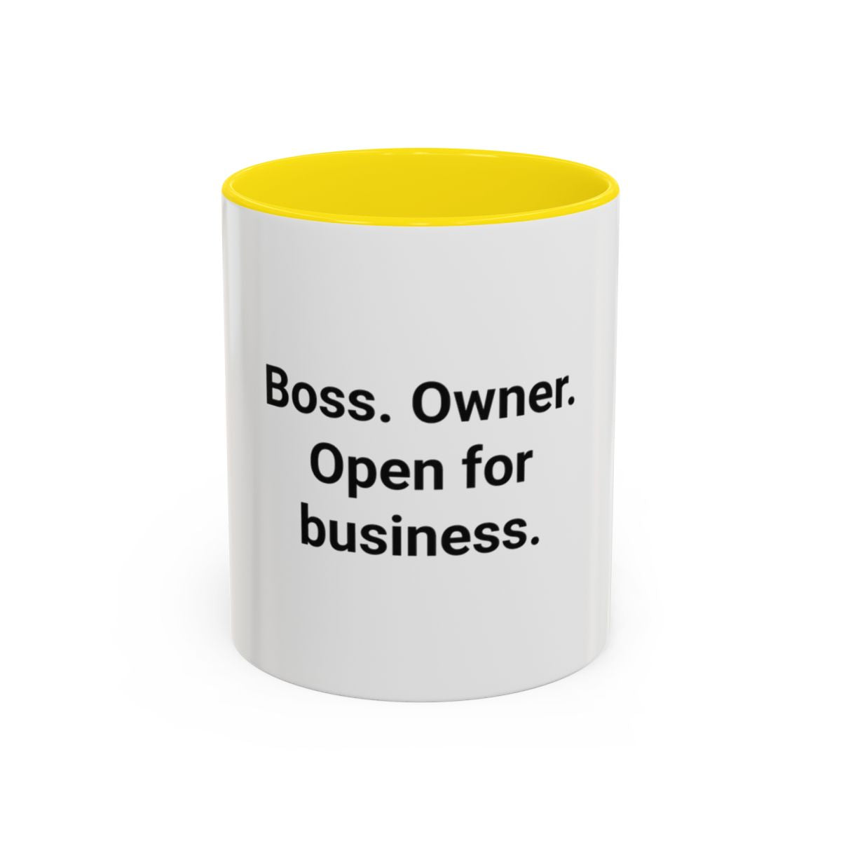 Boss. Owner. Open for Business. - Accent Mug for New Business Owners