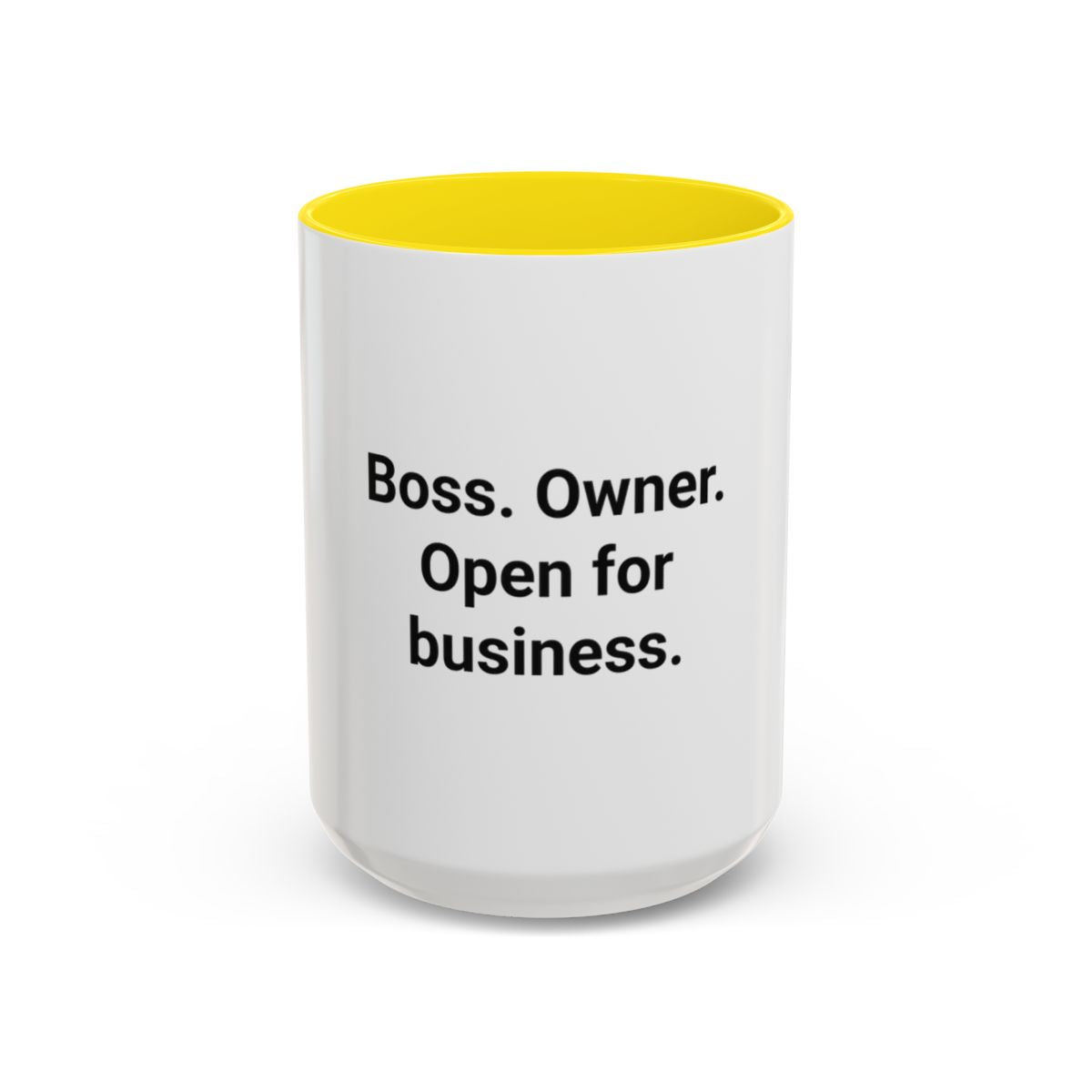 Boss. Owner. Open for Business. - Accent Mug for New Business Owners