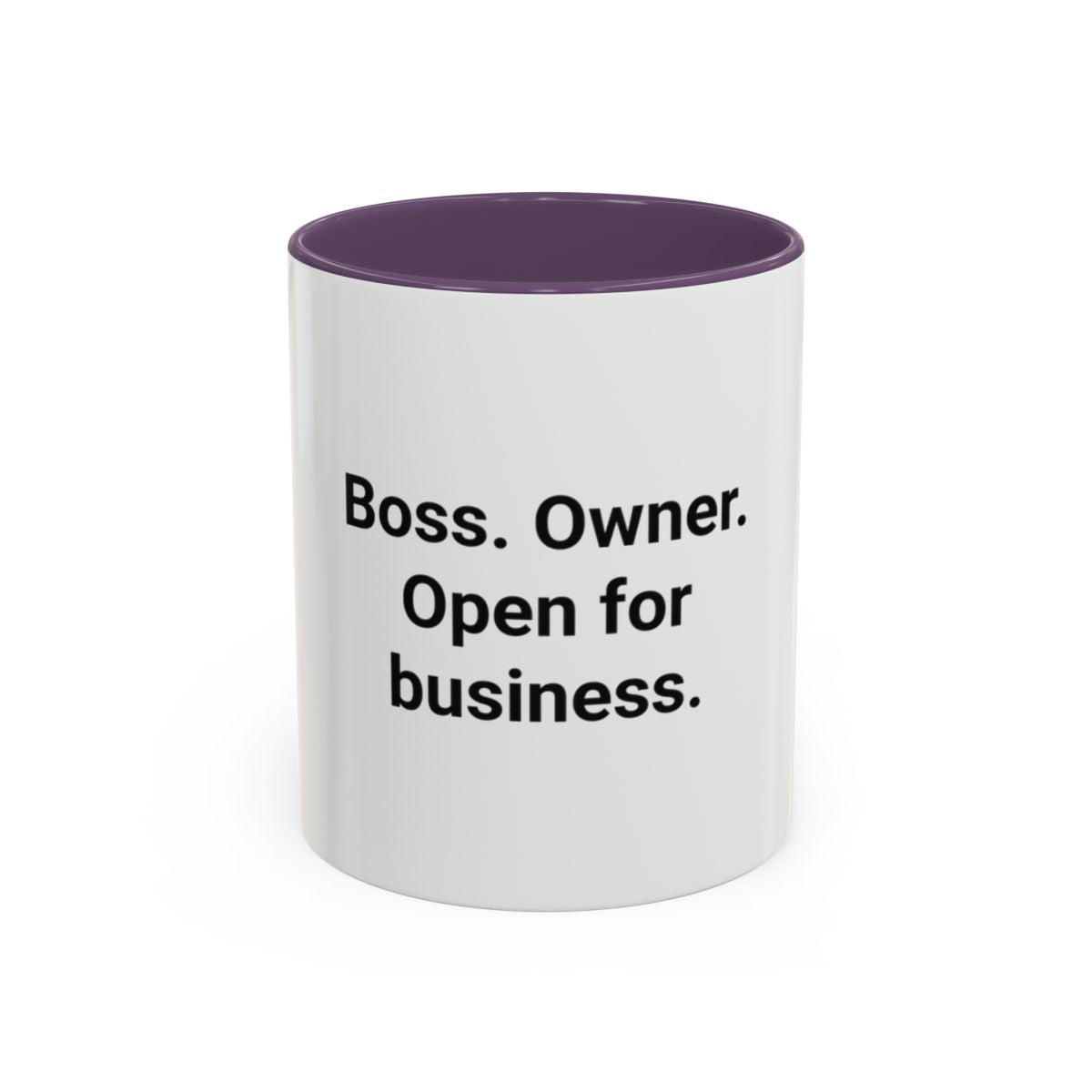 Boss. Owner. Open for Business. - Accent Mug for New Business Owners