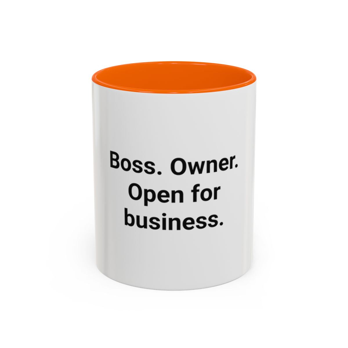 Boss. Owner. Open for Business. - Accent Mug for New Business Owners