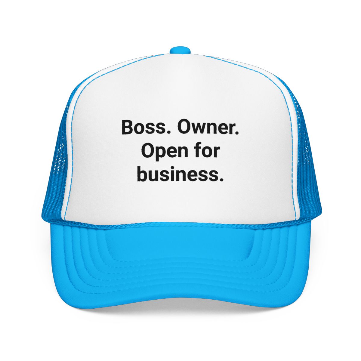 Boss. Owner. Open for Business. - Trucker Hat for New Business Owners