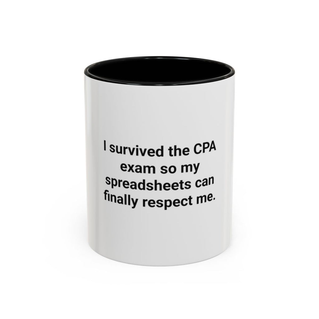 CPA Exam Survivor Spreadsheets Mug - Funny Accounting Gift