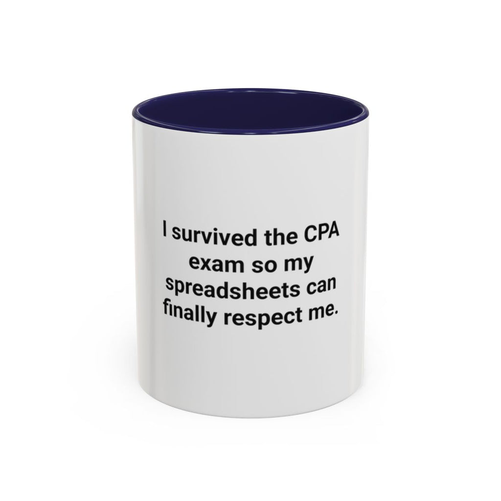 CPA Exam Survivor Spreadsheets Mug - Funny Accounting Gift