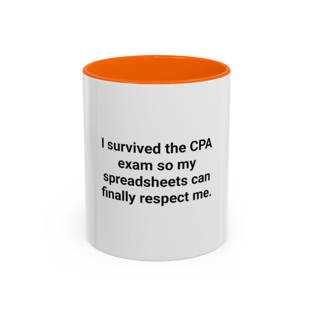 CPA Exam Survivor Spreadsheets Mug - Funny Accounting Gift