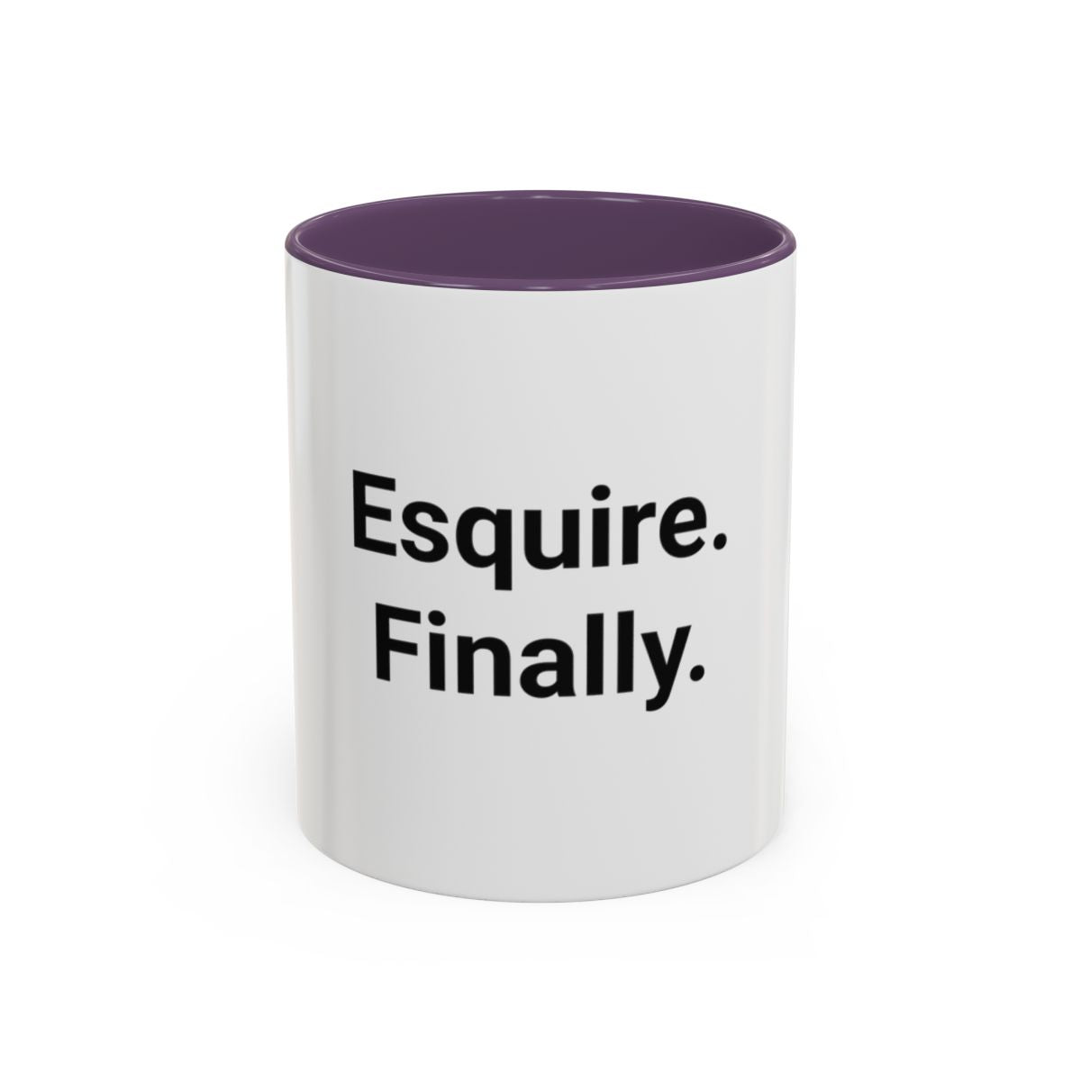 Esquire. Finally. - Accent Mug for Passing the Bar Exam