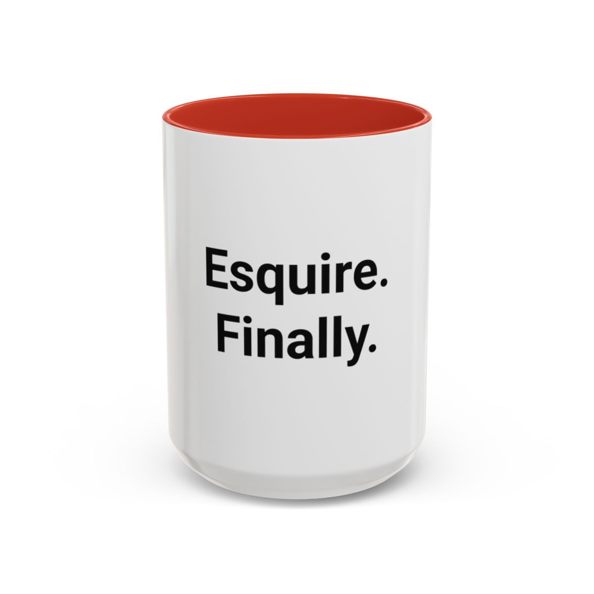 Esquire. Finally. - Accent Mug for Passing the Bar Exam