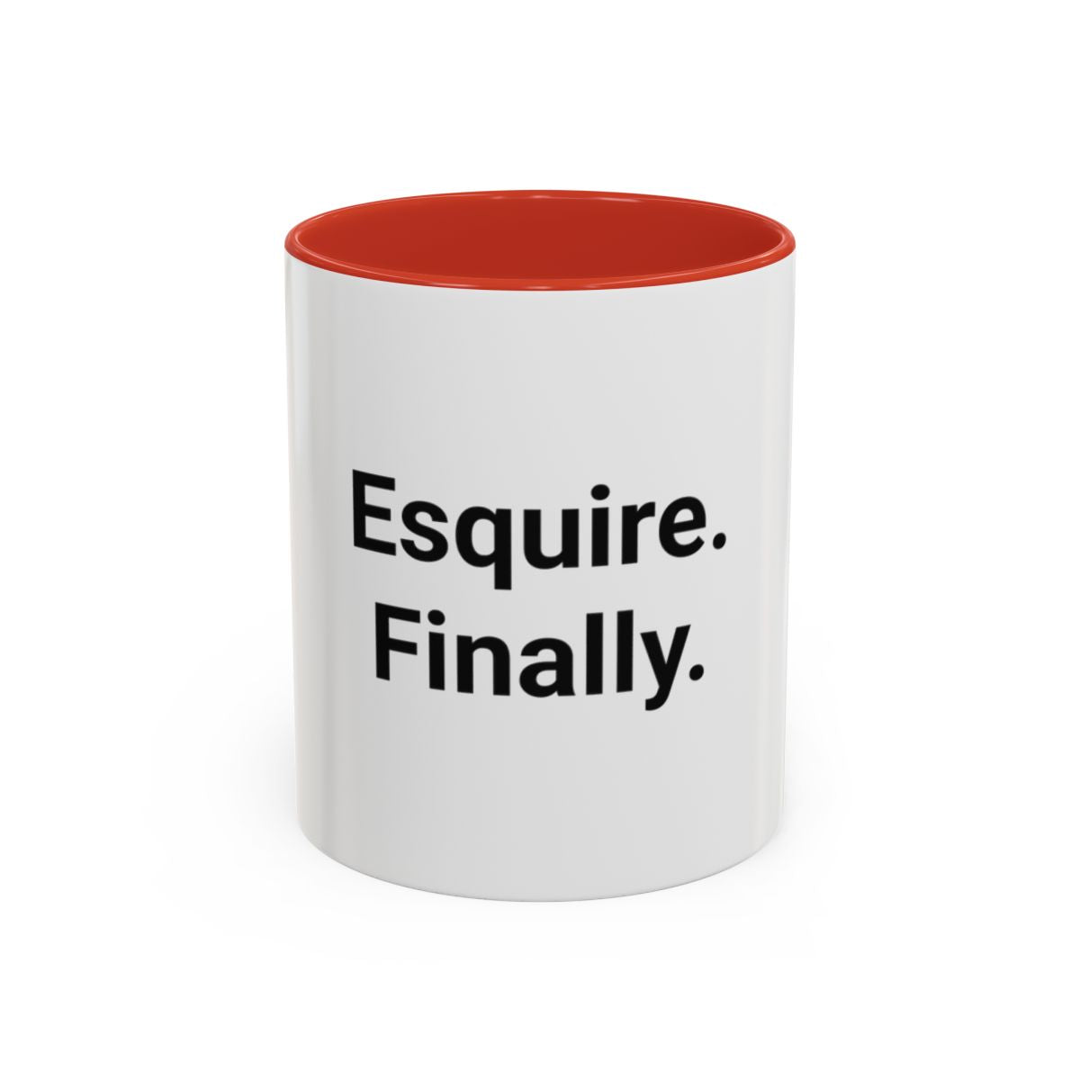 Esquire. Finally. - Accent Mug for Passing the Bar Exam