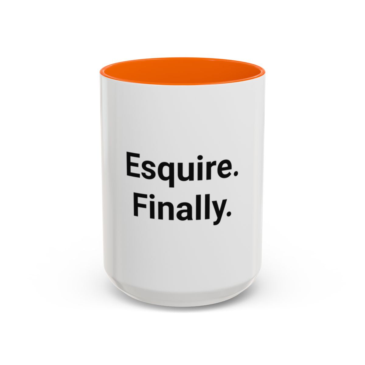 Esquire. Finally. - Accent Mug for Passing the Bar Exam