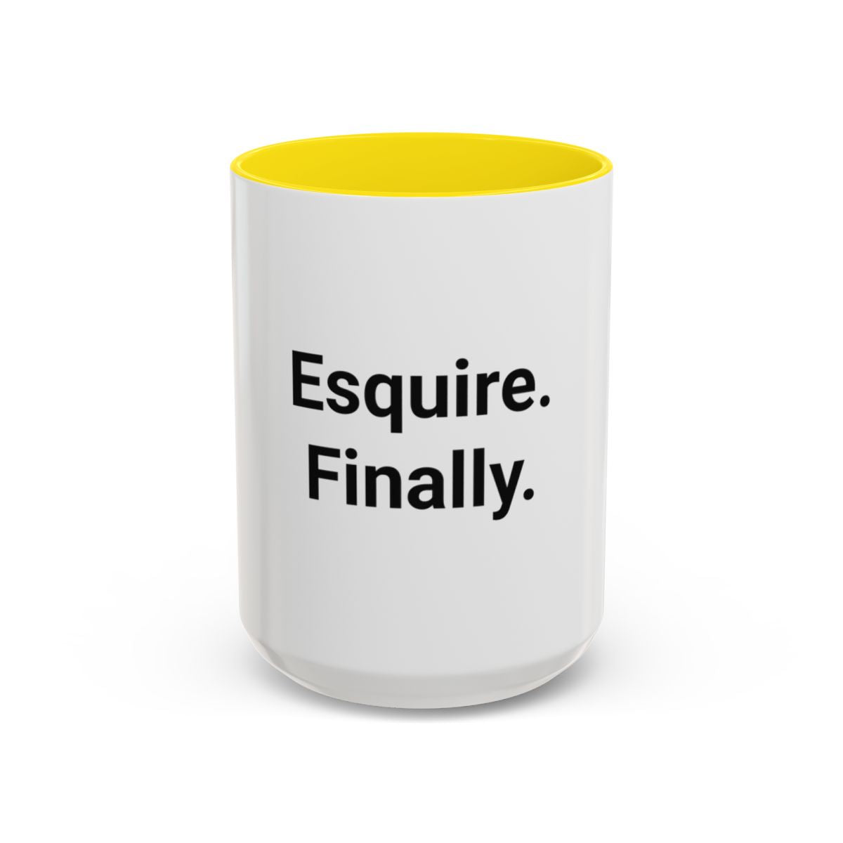 Esquire. Finally. - Accent Mug for Passing the Bar Exam