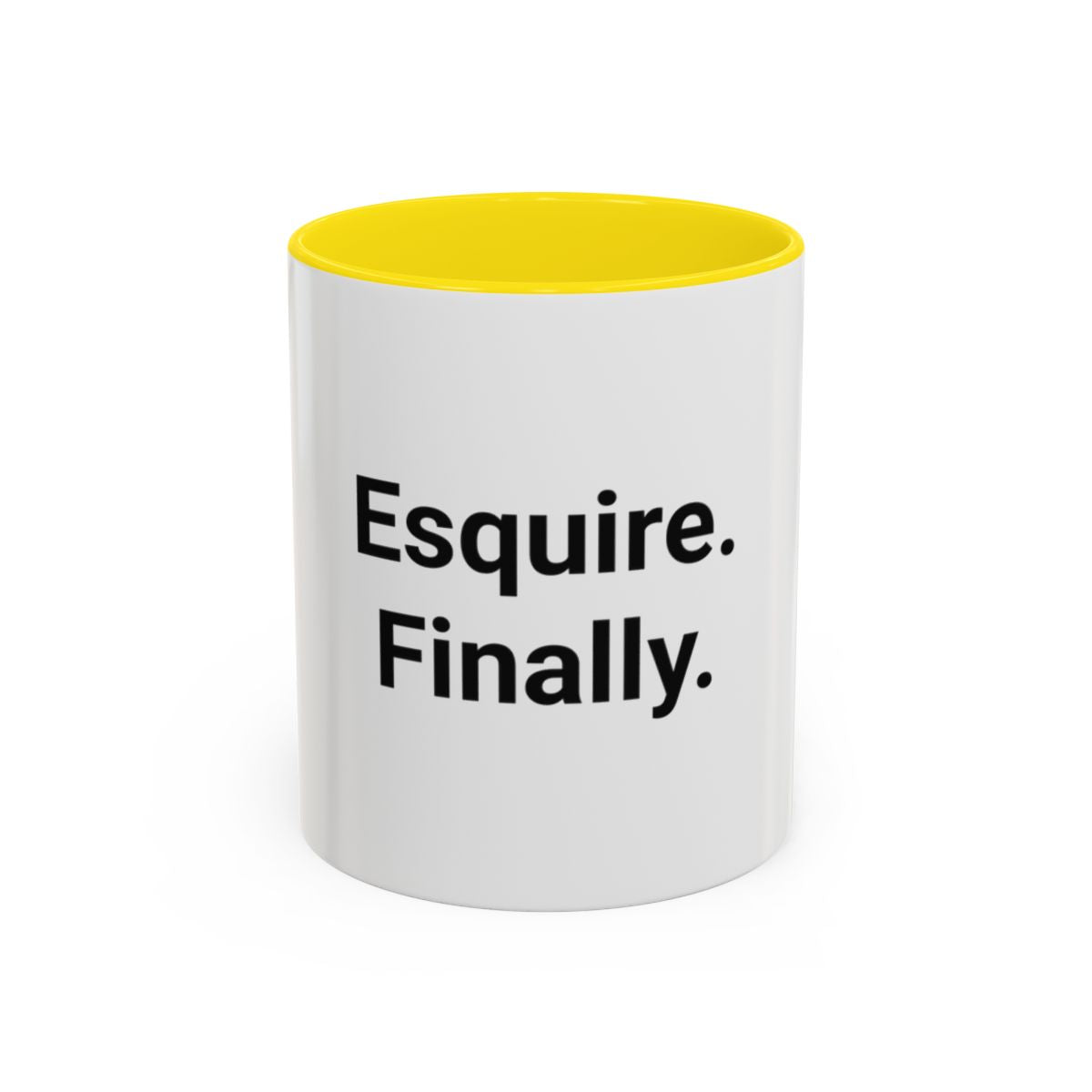 Esquire. Finally. - Accent Mug for Passing the Bar Exam