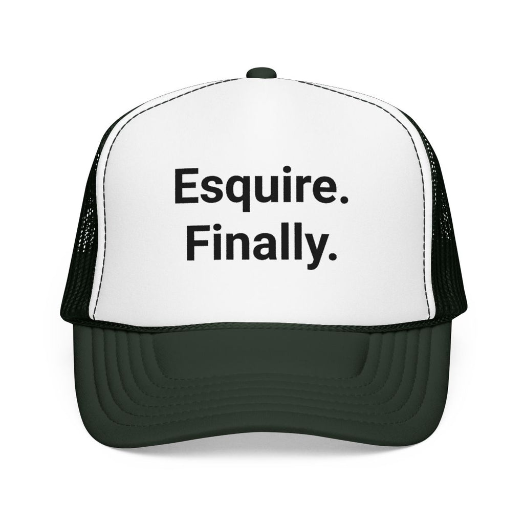 Esquire. Finally. - Trucker Hat for Passing the Bar Exam